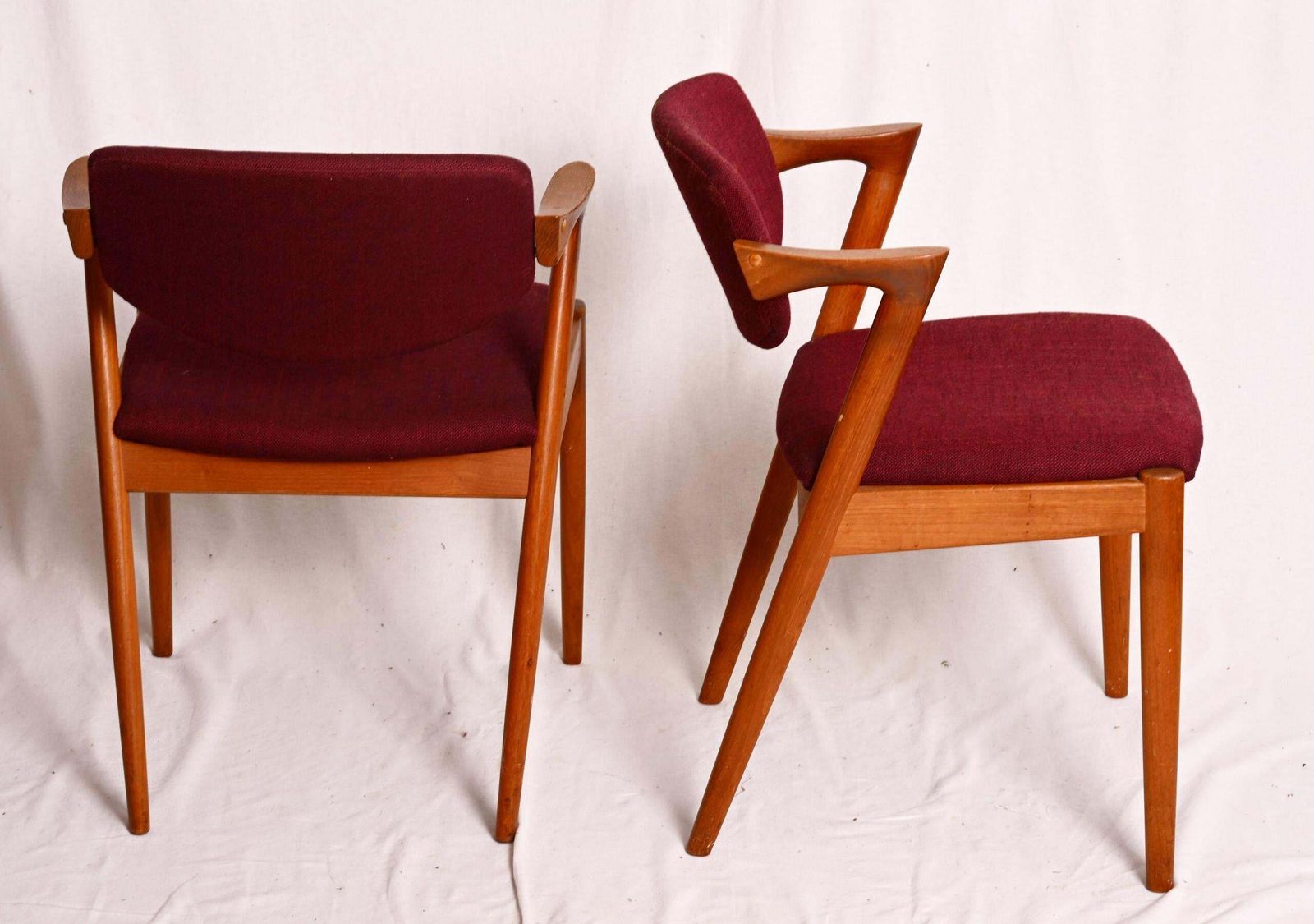 photo furniture A Pair Of Teak Dining Chairs By Kai Kristiansen Model 42