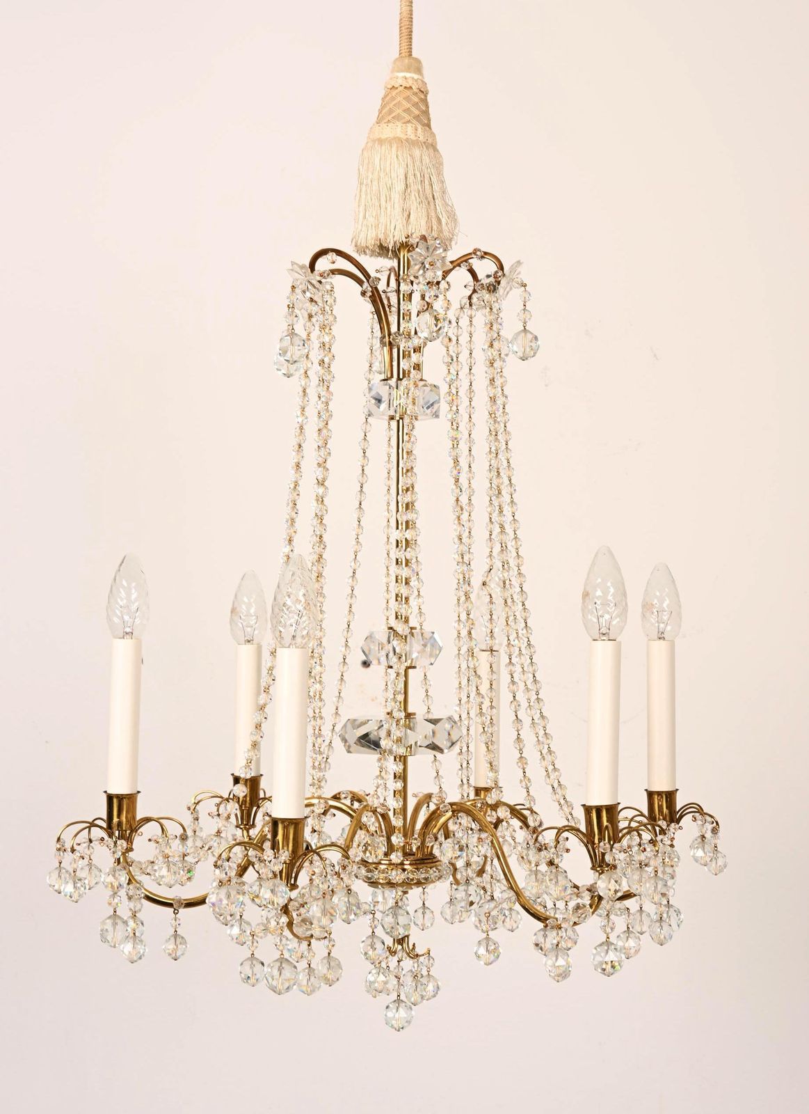 Brass Cat Crystal Chandelier By J.L Lobmeyr photo furniture