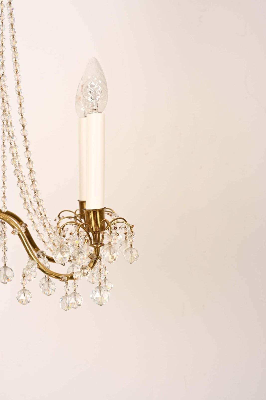 Brass Cat Crystal Chandelier By J.L Lobmeyr photo Lighting