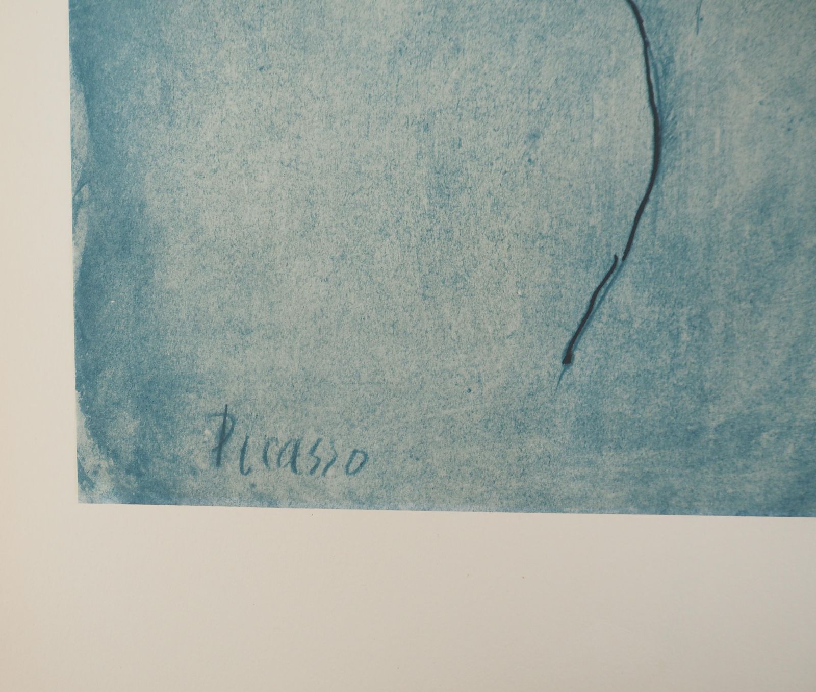 (After) Pablo Picassoblue Period: Portrait Of A Woman   Lithograph And Stencil, Signed1946 photo furniture