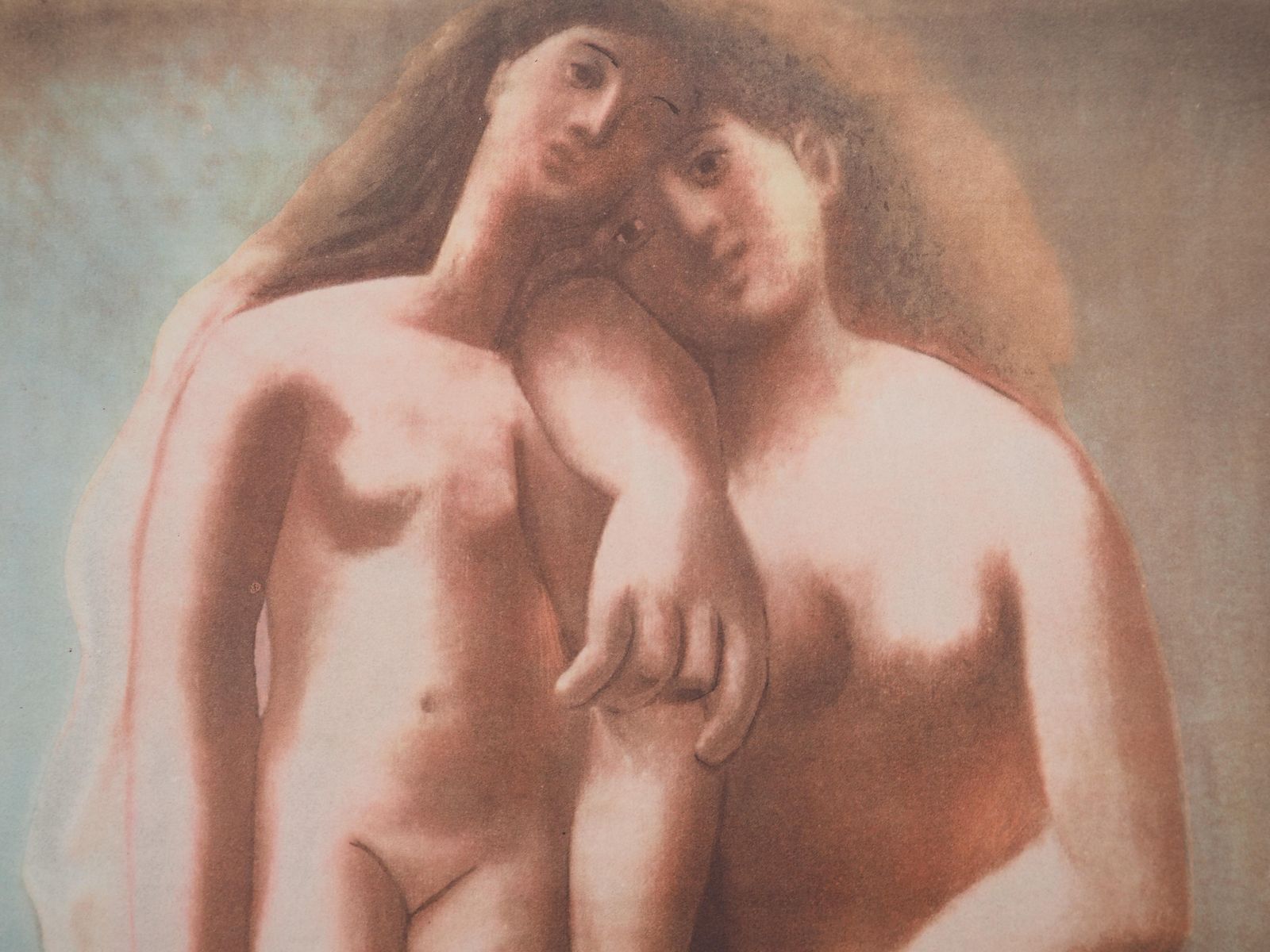 (After) Pablo Picassotwo Nudes   Lithograph And Stencil, Signed1946 photo Art