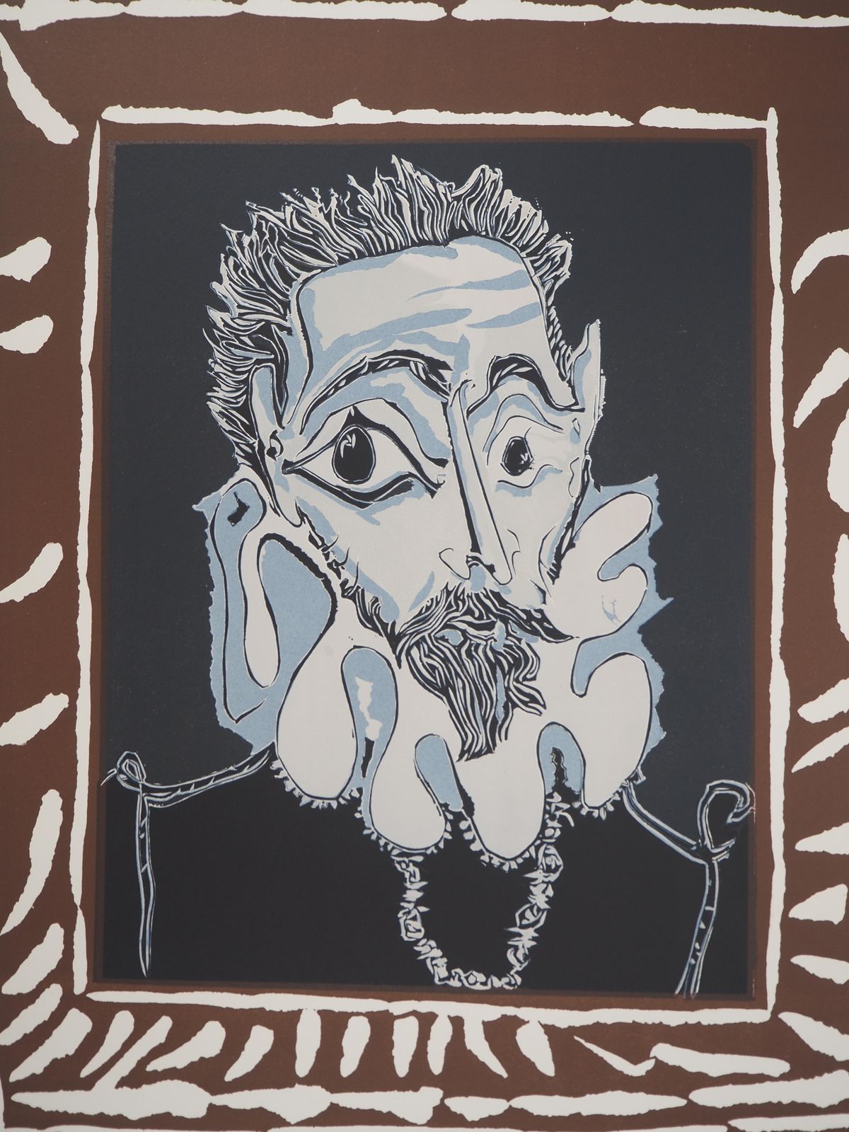 Pablo Picassoportrait Of A Man Inspired By El Greco   Lithograph (Mourlot)1973 photo Art