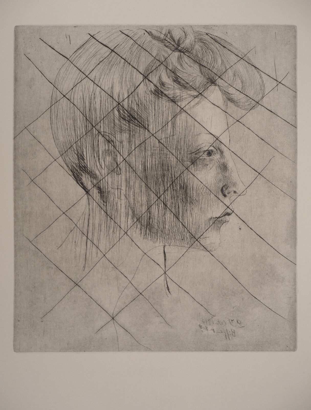 Pablo Picassosaltimbanques : Head Of A Woman   Original Etching (Bloch #6 / Baer #7c)1913 photo furniture