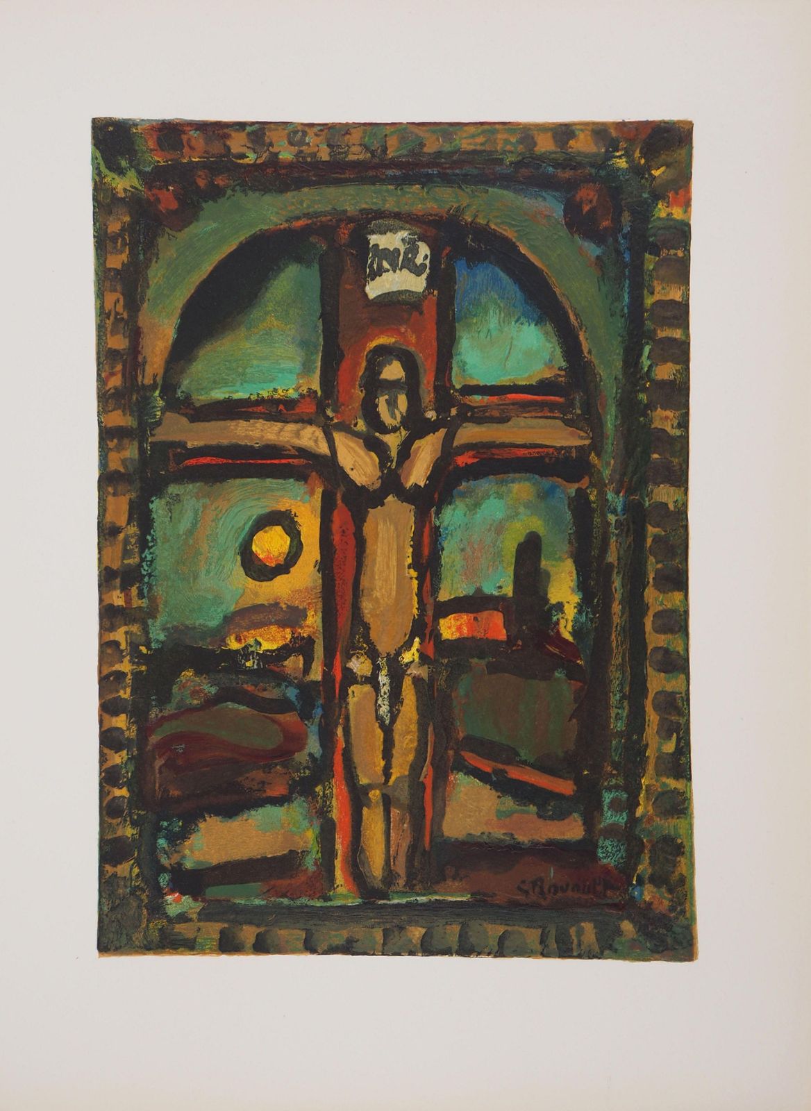 Georges Rouaulteaster : Crucifixion   Woodcut On Arches Vellum   Printed Signature