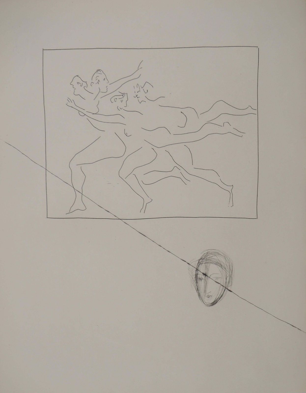 Pablo Picassométarmorphoses D'ovide, The Escape   Original Etching (Baer #161)1936