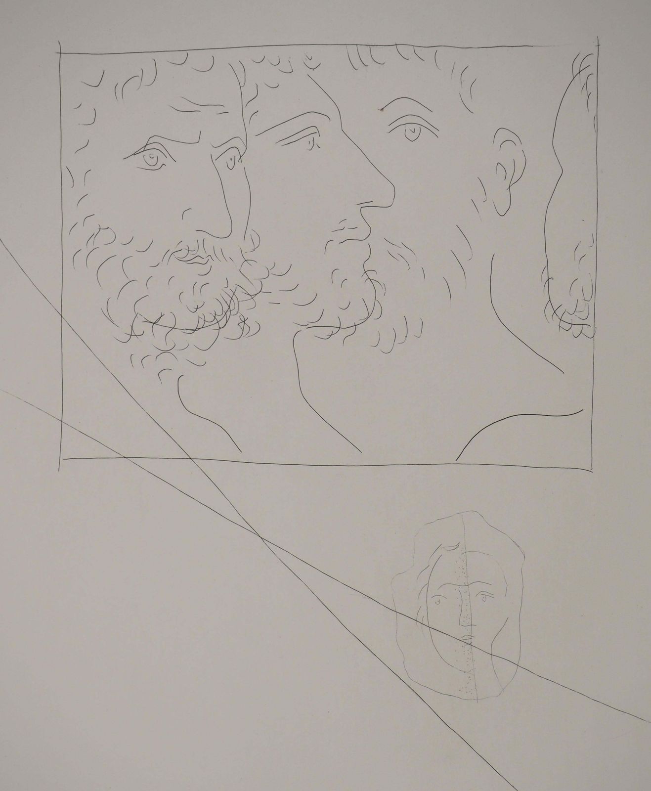 Pablo Picassométarmorphoses D'ovide, Four Heads   Original Etching (Baer #151)1936 photo for sale
