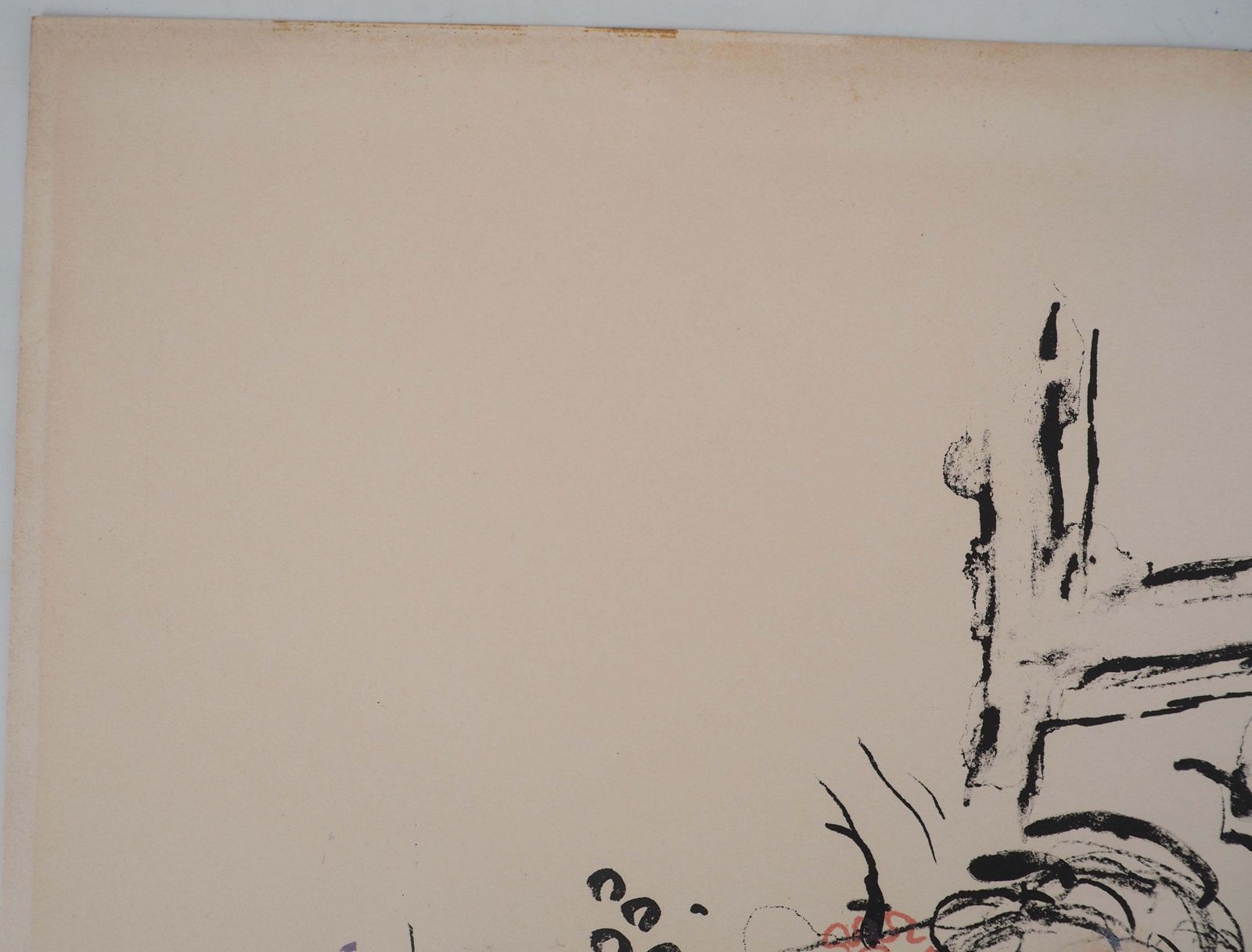 Art Marc Chagallgift Of Flowers & Eiffel Tower   Original Lithograph, Handsigned (Mourlot #417)1964 photo