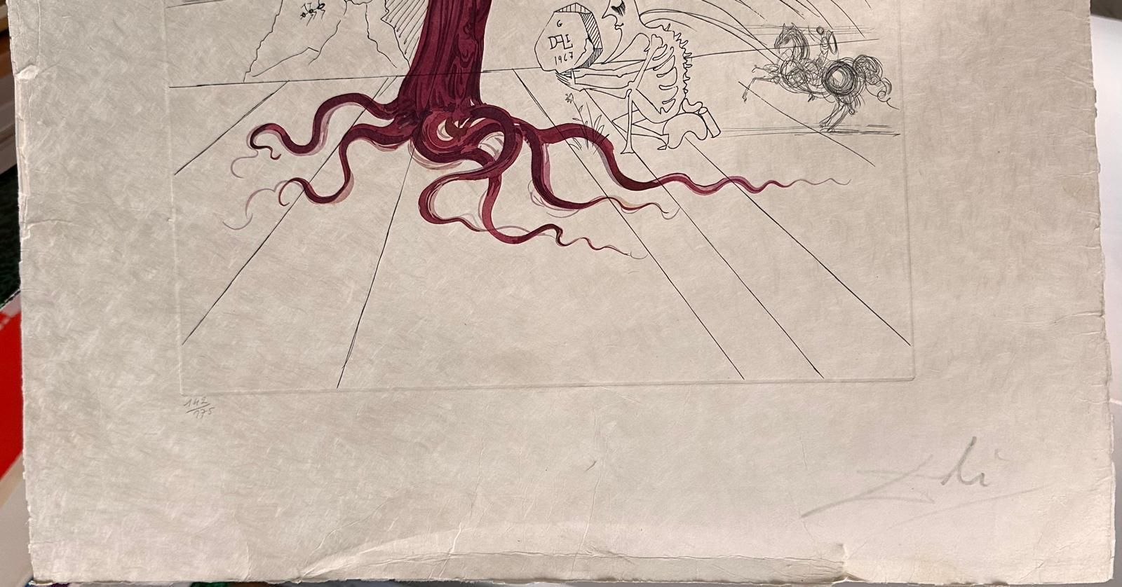 photo vinterior Salvador Dalí­Flordali : Luna Geminata (Moon)   Original Etching, Handsigned (Field 68 3f)1968