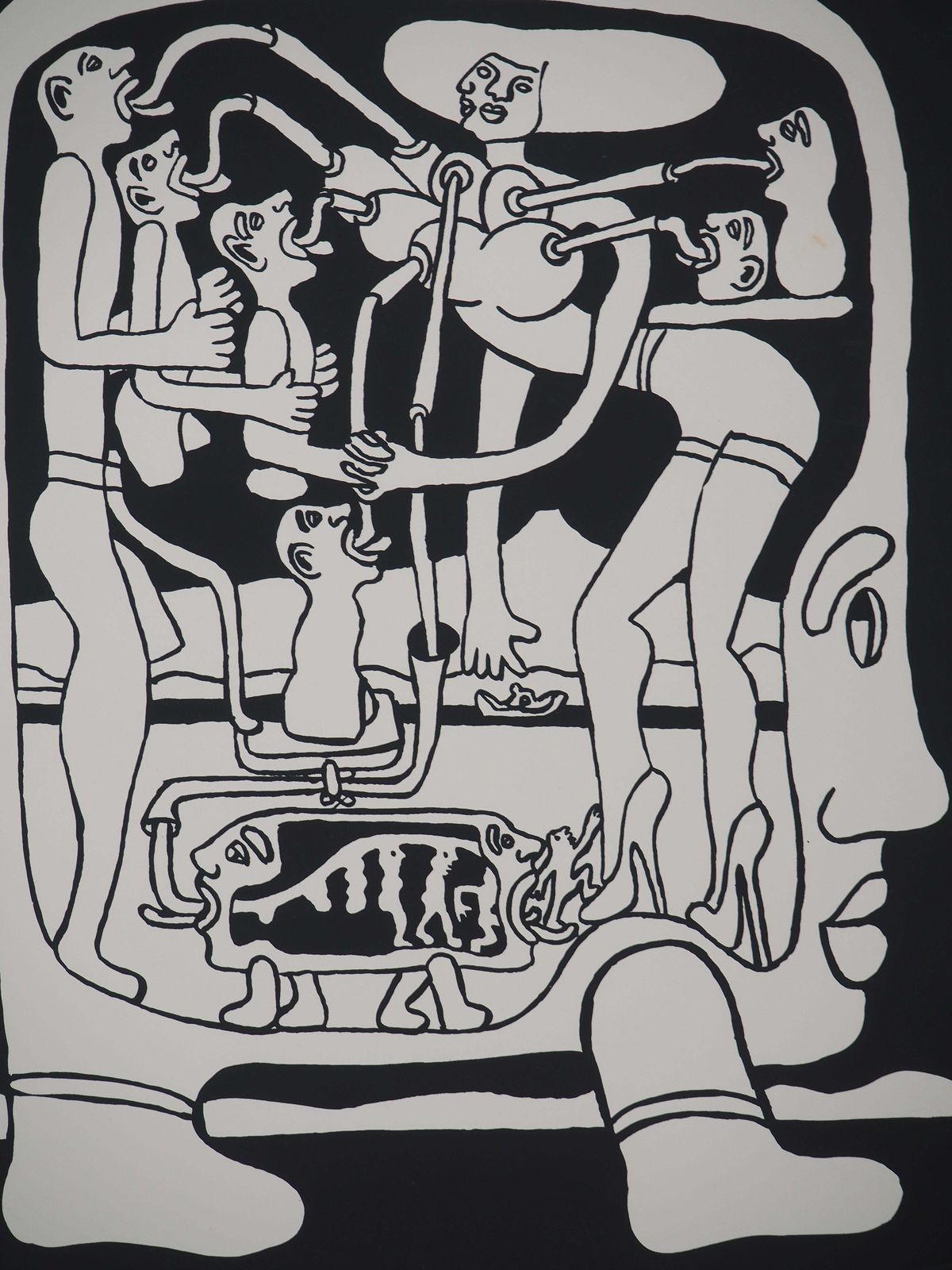 Yvon Taillandierthe Giant Catitipede   Original Handsigned Screen Print photo for sale