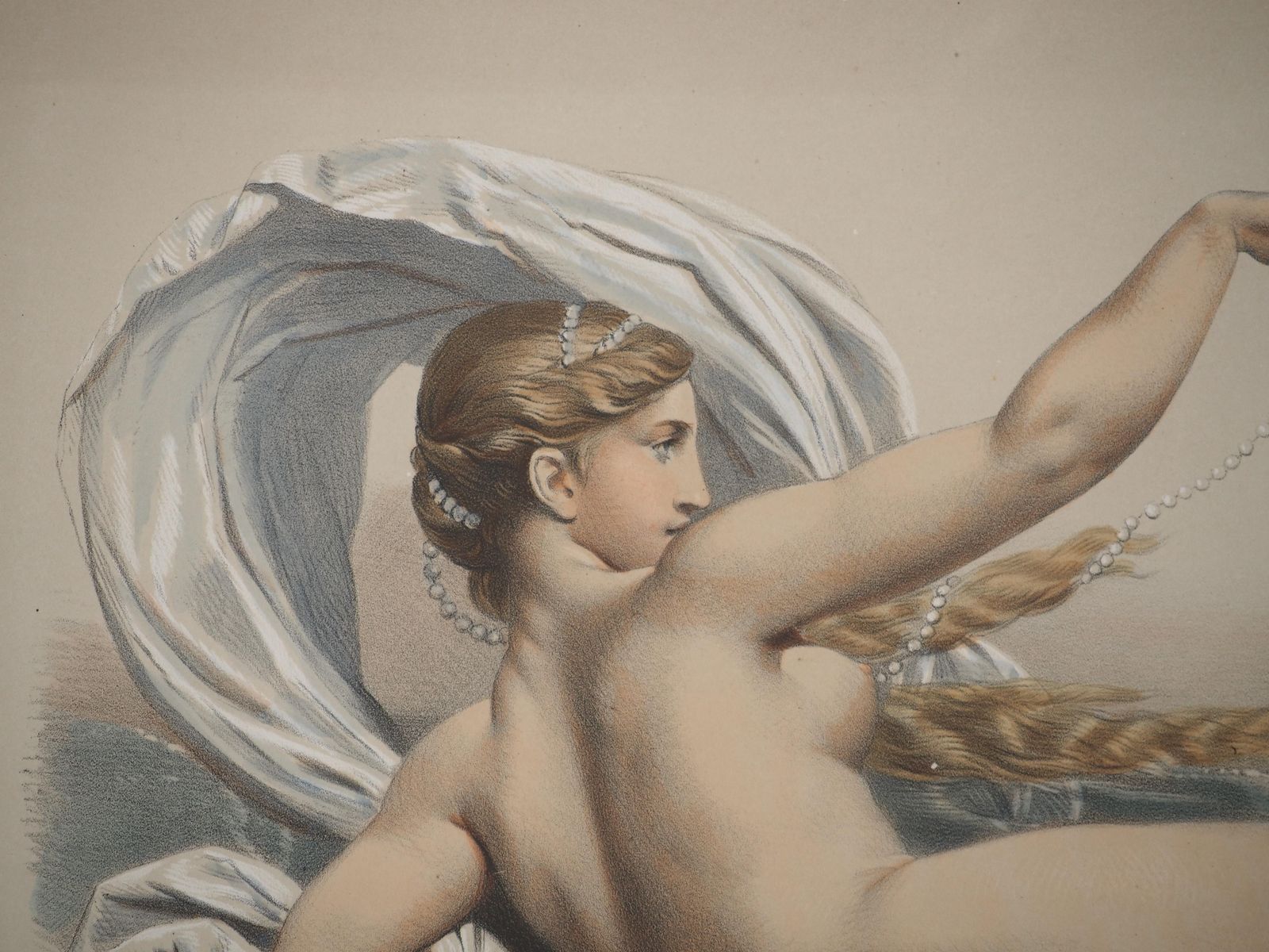 Joseph Felonthe Birth Of Venus   Original Lithograph And Watercolor photo vinterior