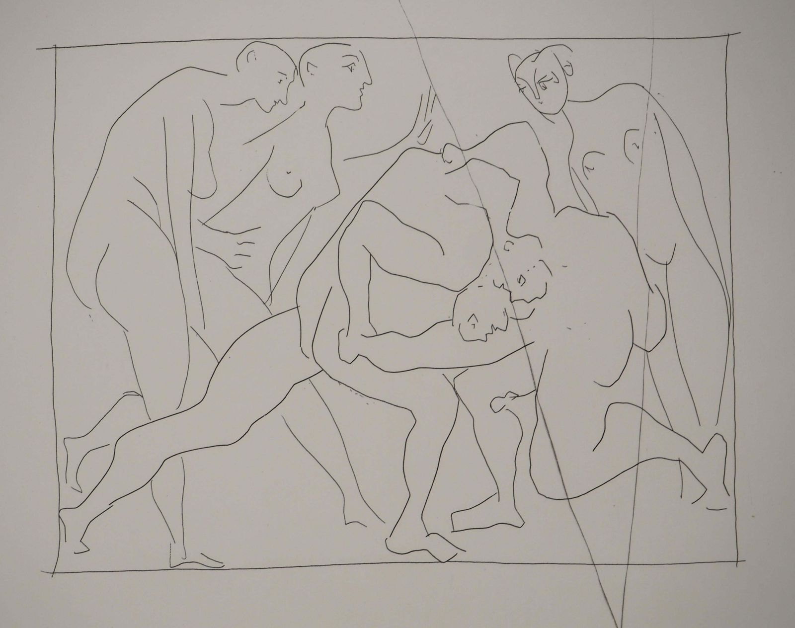 Pablo Picassométarmorphoses D'ovide, Two Fighters   Original Etching (Baer #165)1936 photo Art