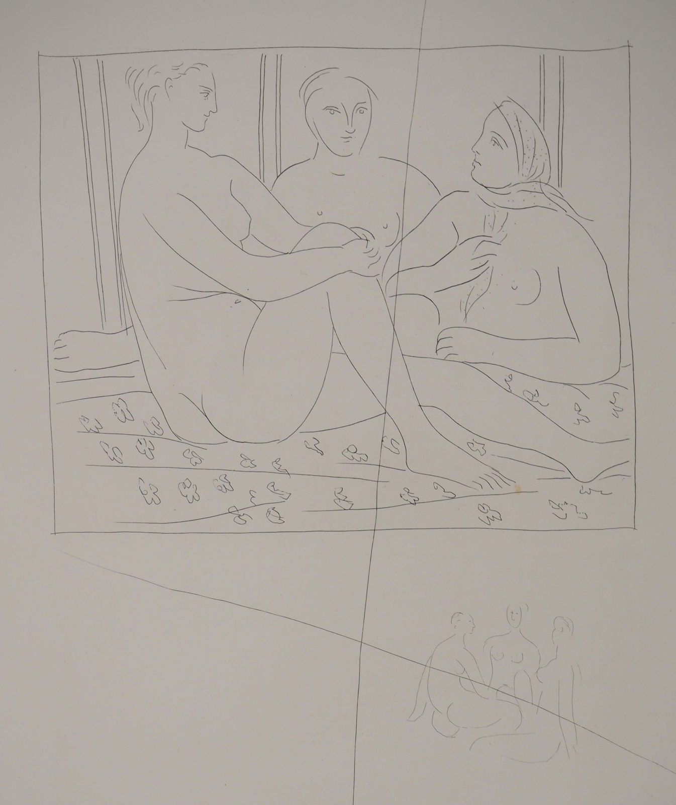 Pablo Picassométarmorphoses D'ovide, Three Naked Women   Original Etching (Baer #149)1936 photo for sale