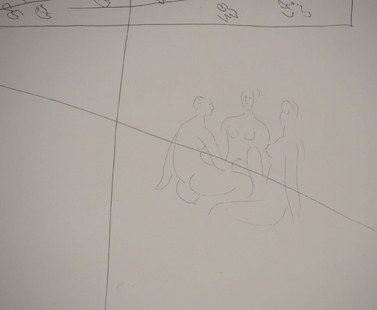 Pablo Picassométarmorphoses D'ovide, Three Naked Women   Original Etching (Baer #149)1936 photo vinterior