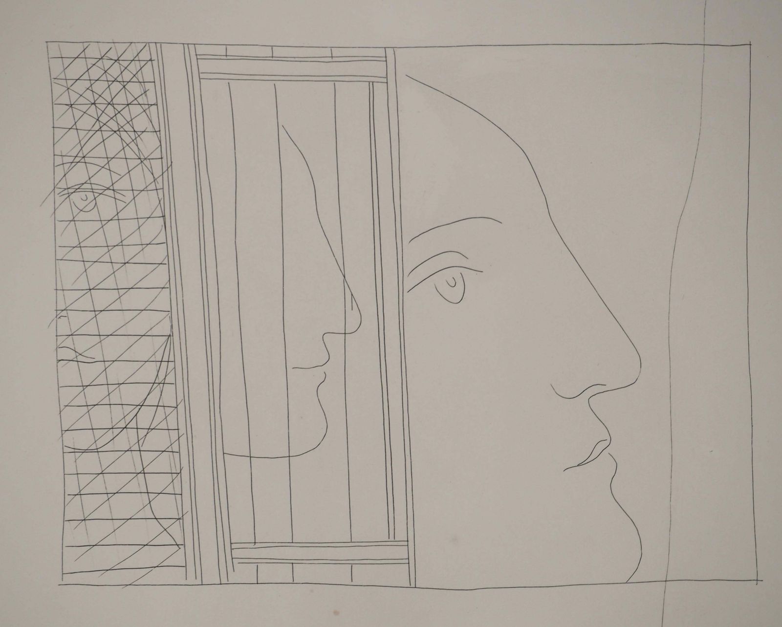 Pablo Picassométarmorphoses D'ovide, Three Head Fragments   Original Etching (Baer #159)1936 photo Art