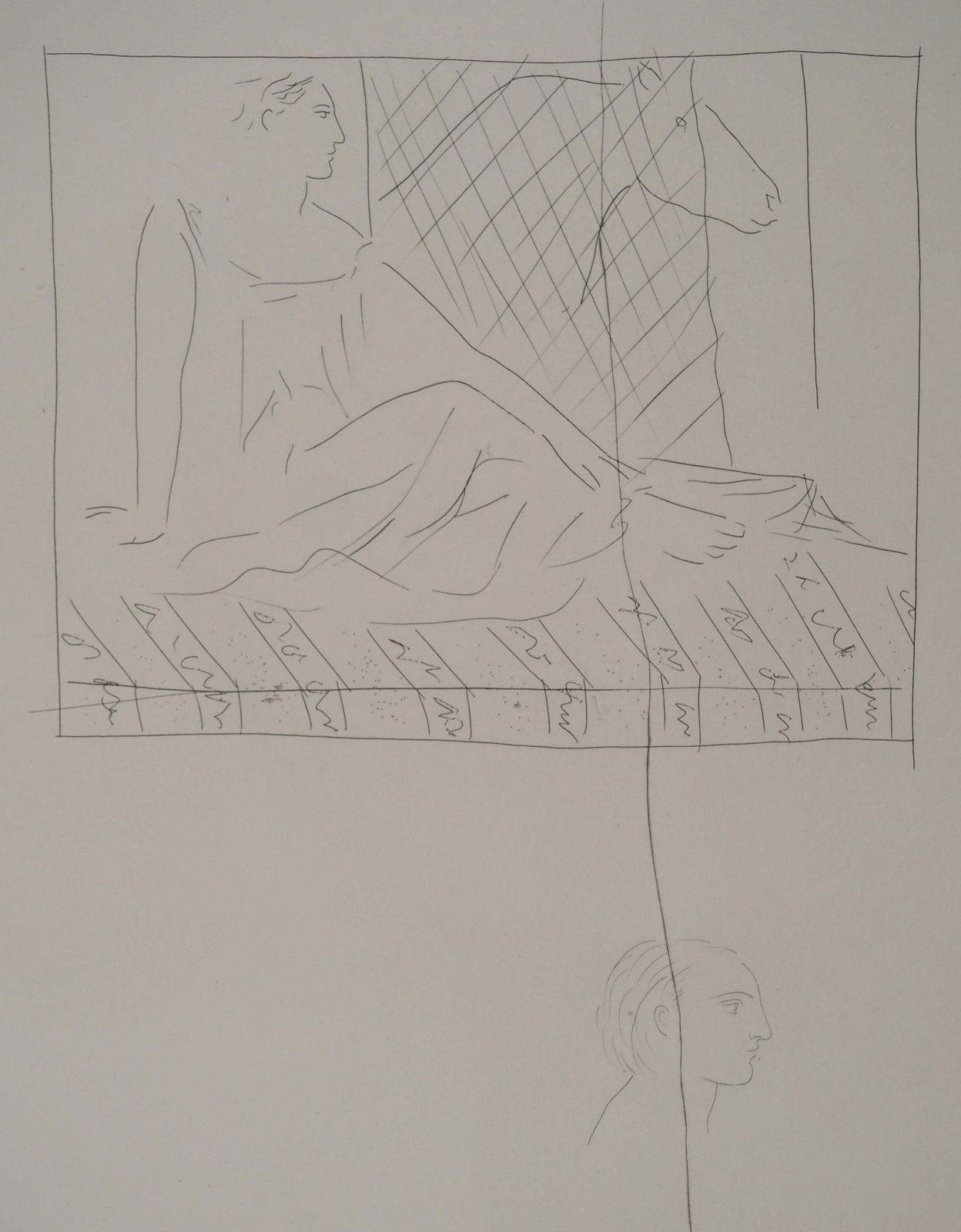 Pablo Picassométarmorphoses D'ovide, Woman And Horse   Original Etching (Baer #163)1936 photo 641.0