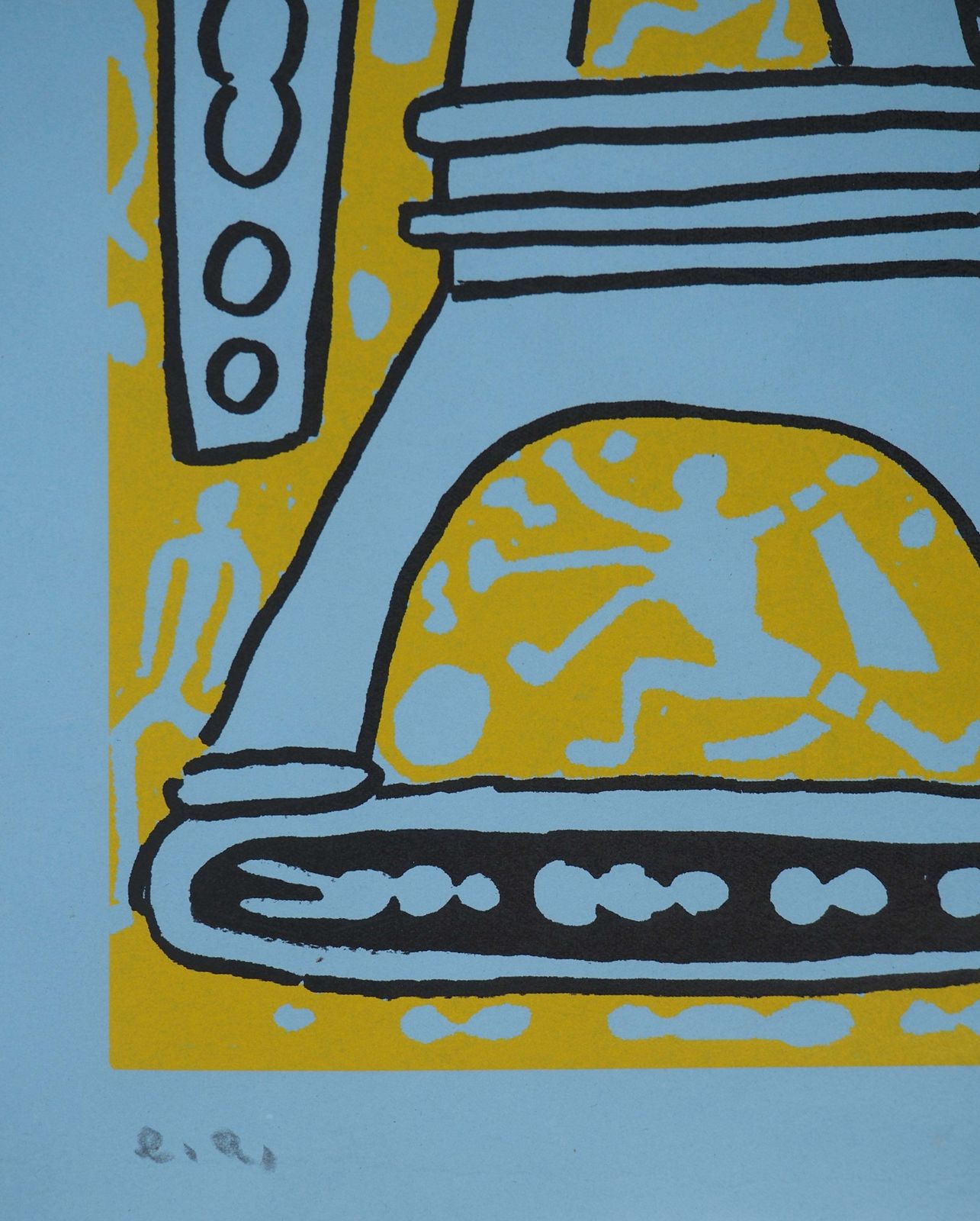 Yvon Taillandierthe Yellow Catitipède From Paris   Original Handsigned Screen Print photo vinterior