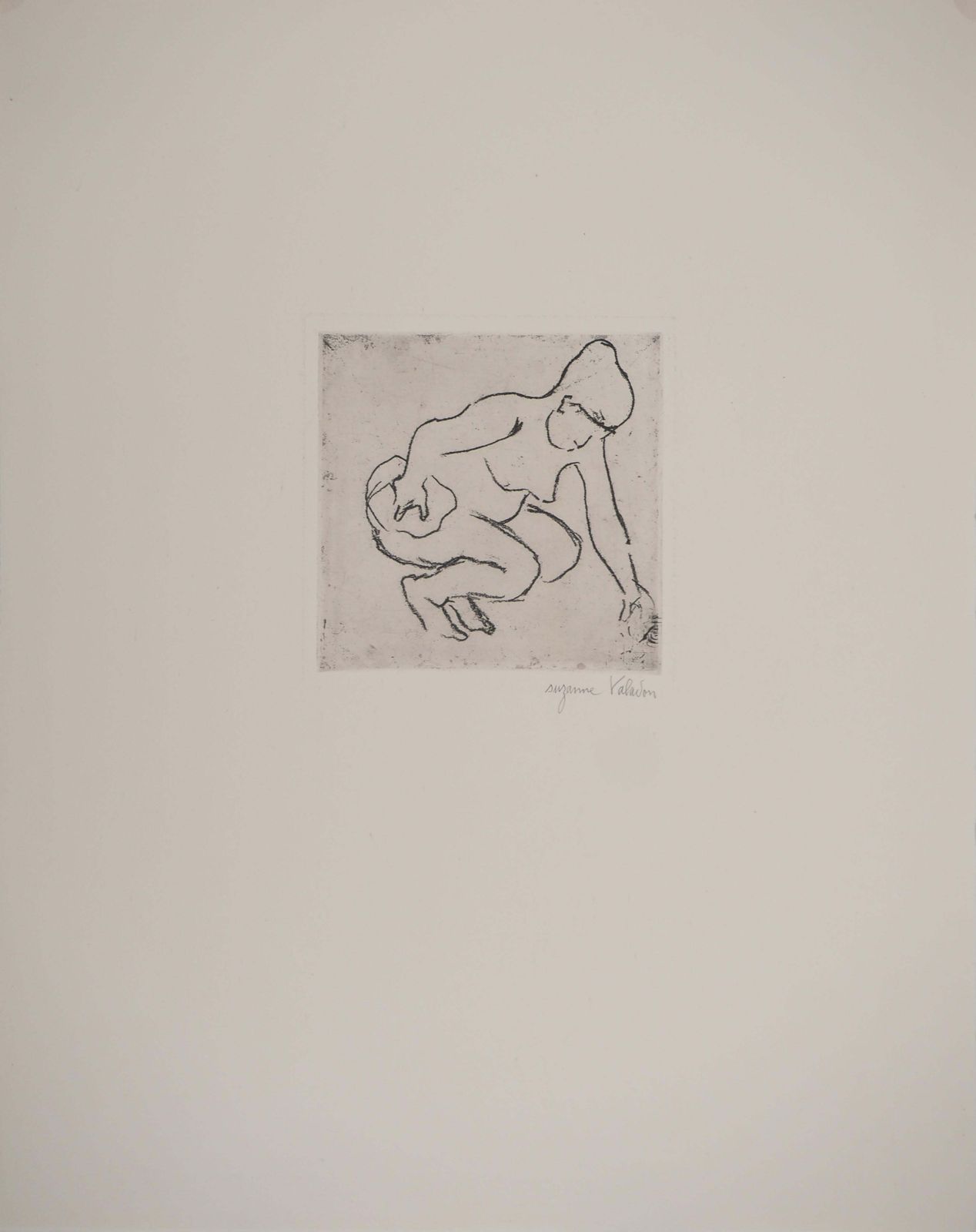Suzanne Valadonnude Woman In The Bath    Original Etching Signed (Petrides #E1)1932 photo for sale