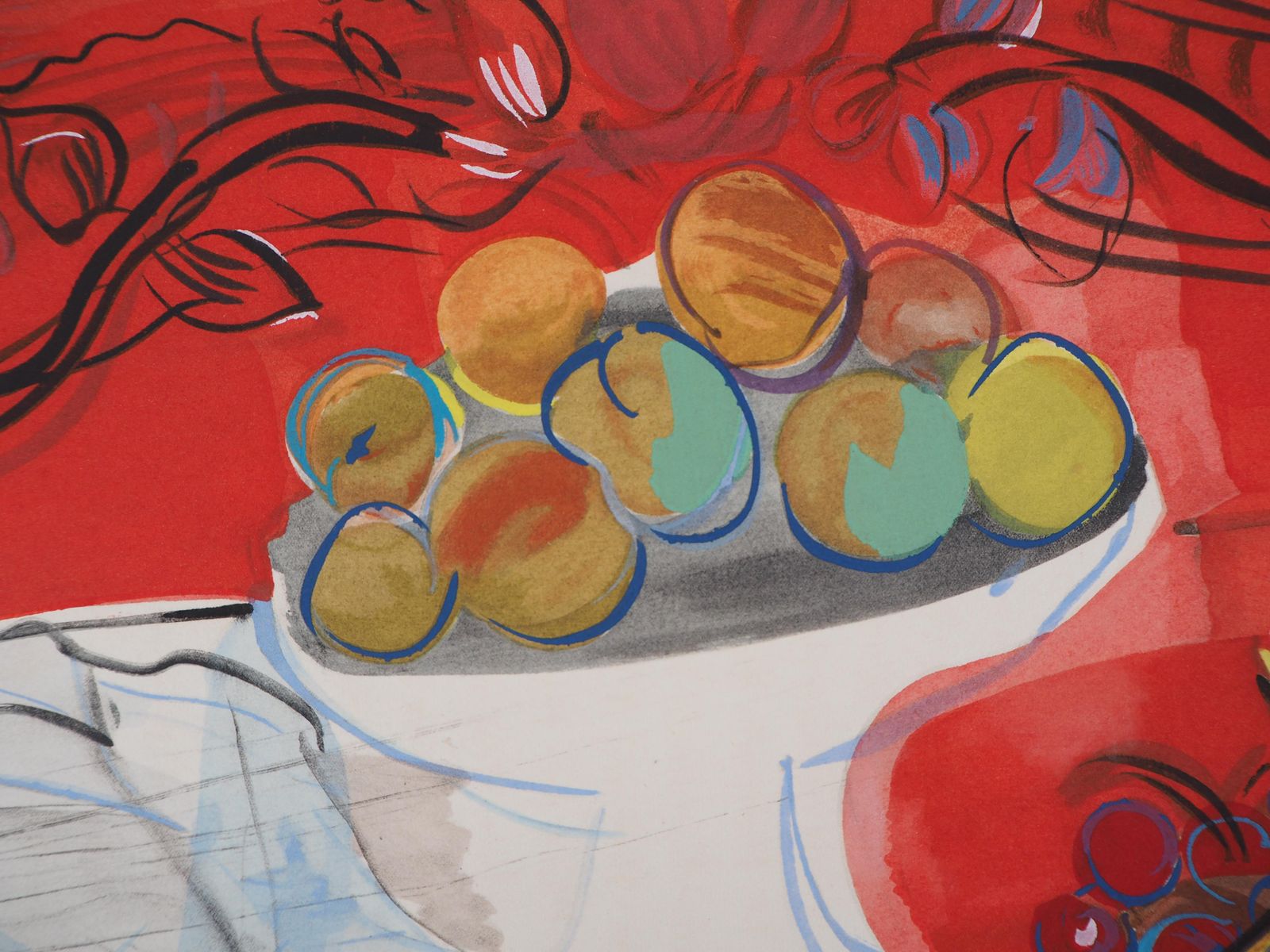 Raoul Dufystill Life With Fruits   Original Lithograph1953 photo Art