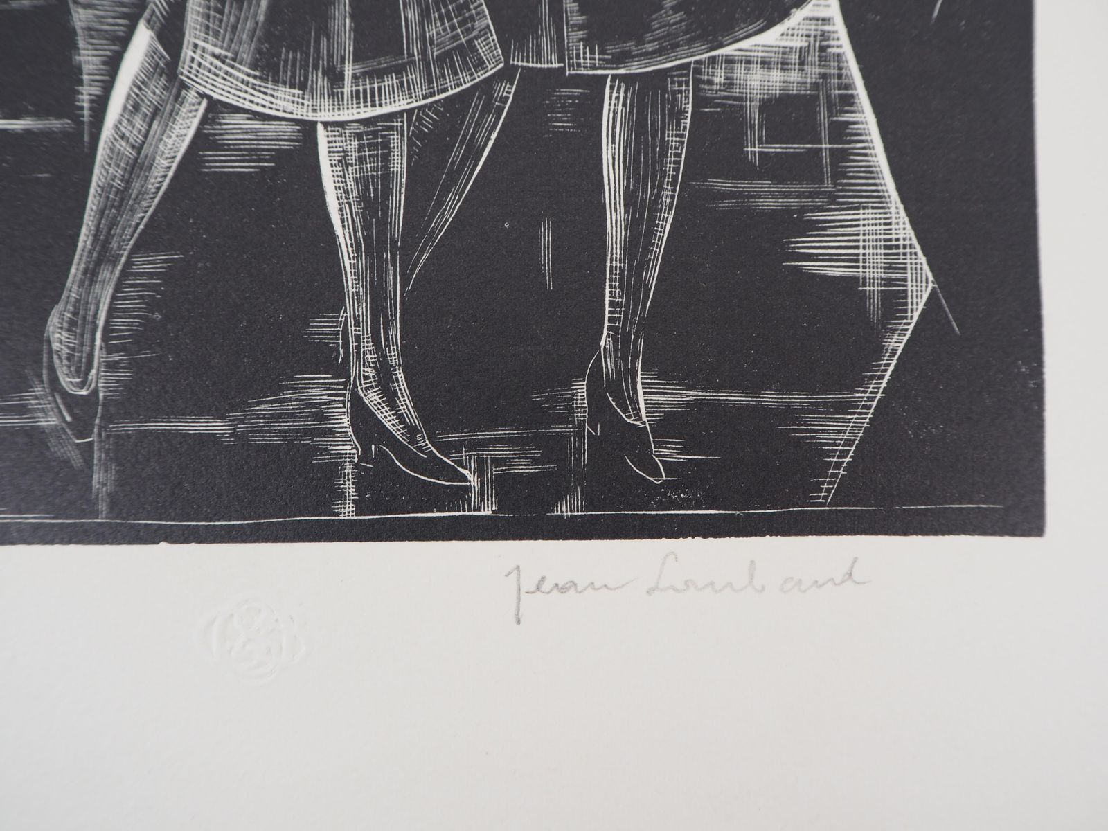 Jean Lombardparis : Rainy Day   Original Wooodcut, Handsigned And Numbered / 1601925 photo furniture