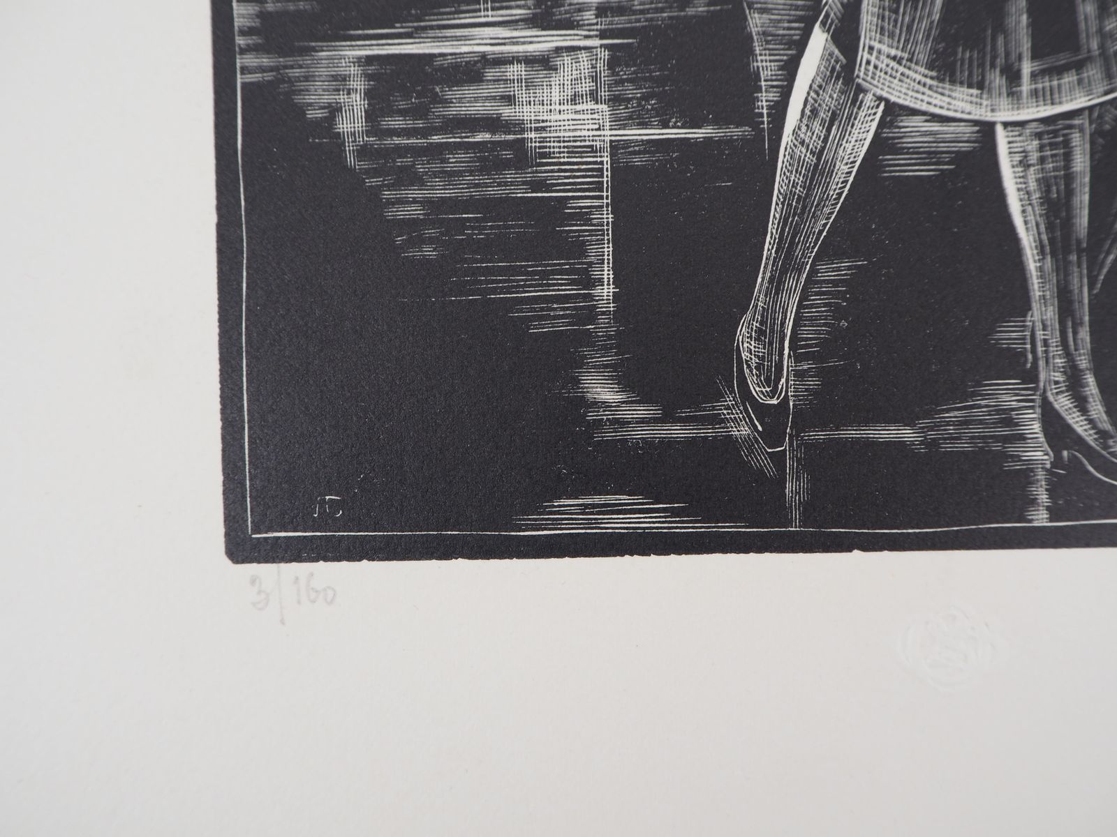Jean Lombardparis : Rainy Day   Original Wooodcut, Handsigned And Numbered / 1601925 photo vinterior