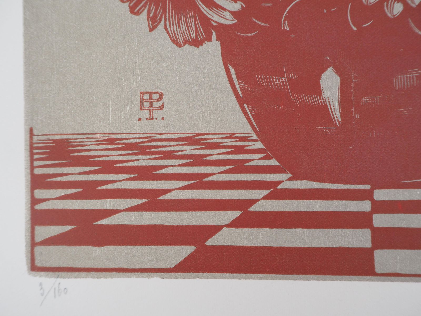 Edward Pellensred Bouquet Of Flowers   Original Woodcut, Handsigned1929 photo Art