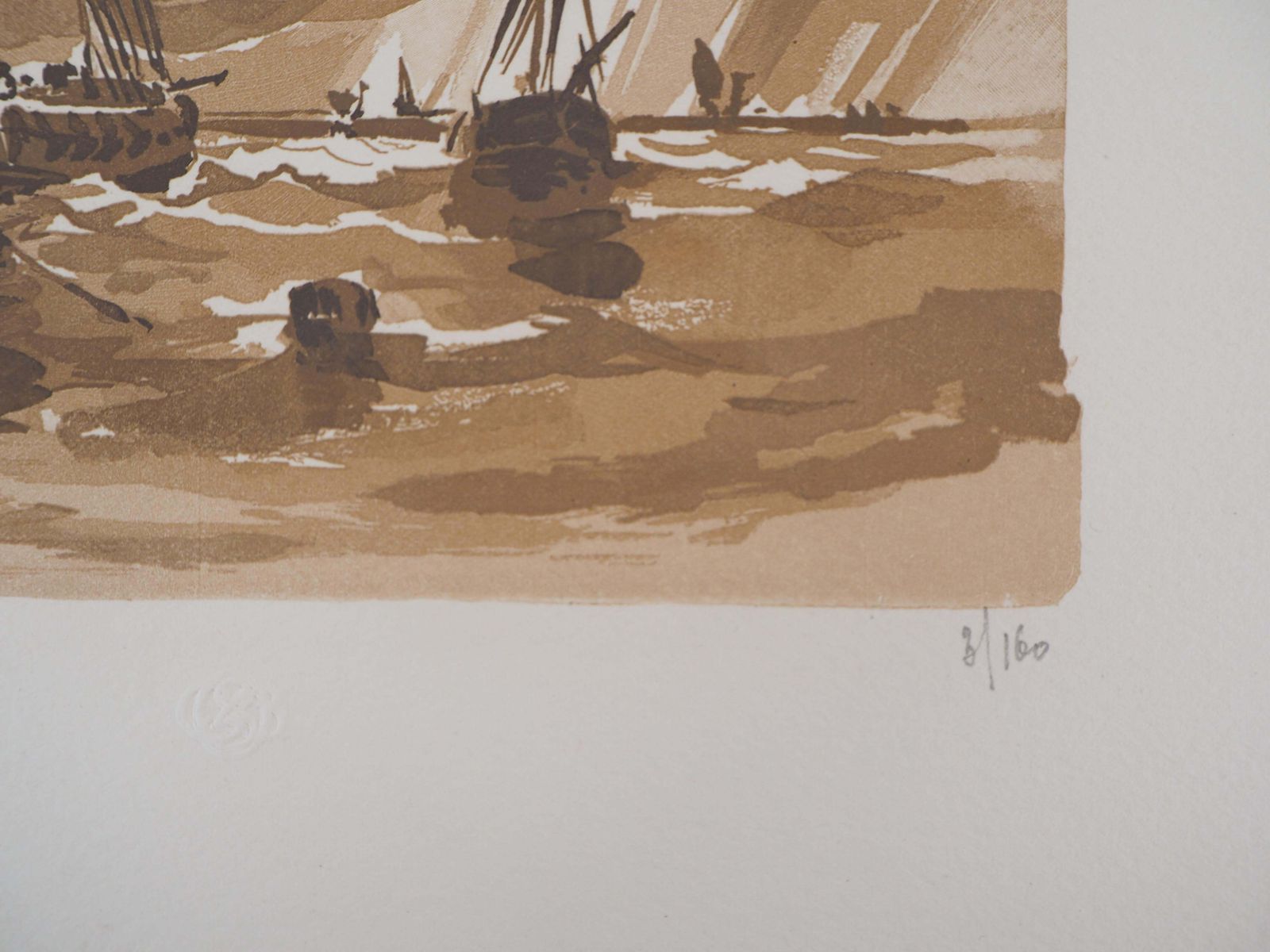 Camille Beltrandseascape : The Sailboats   Original Wooodcut, Handsigned & Numbered1926 photo buy