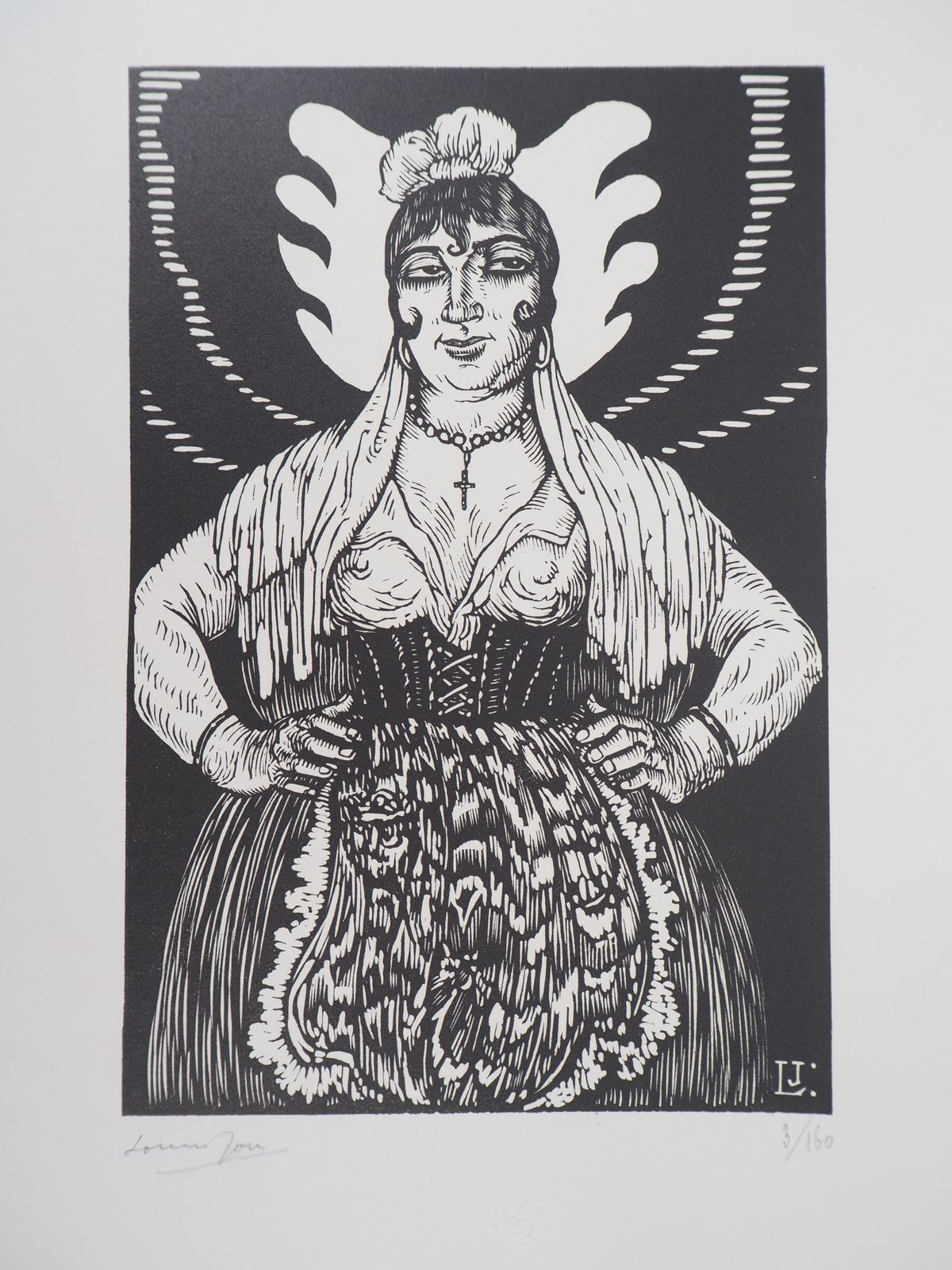 Louis Jou Spanish Woman   Original Wooodcut, Handsigned & Numbered1929