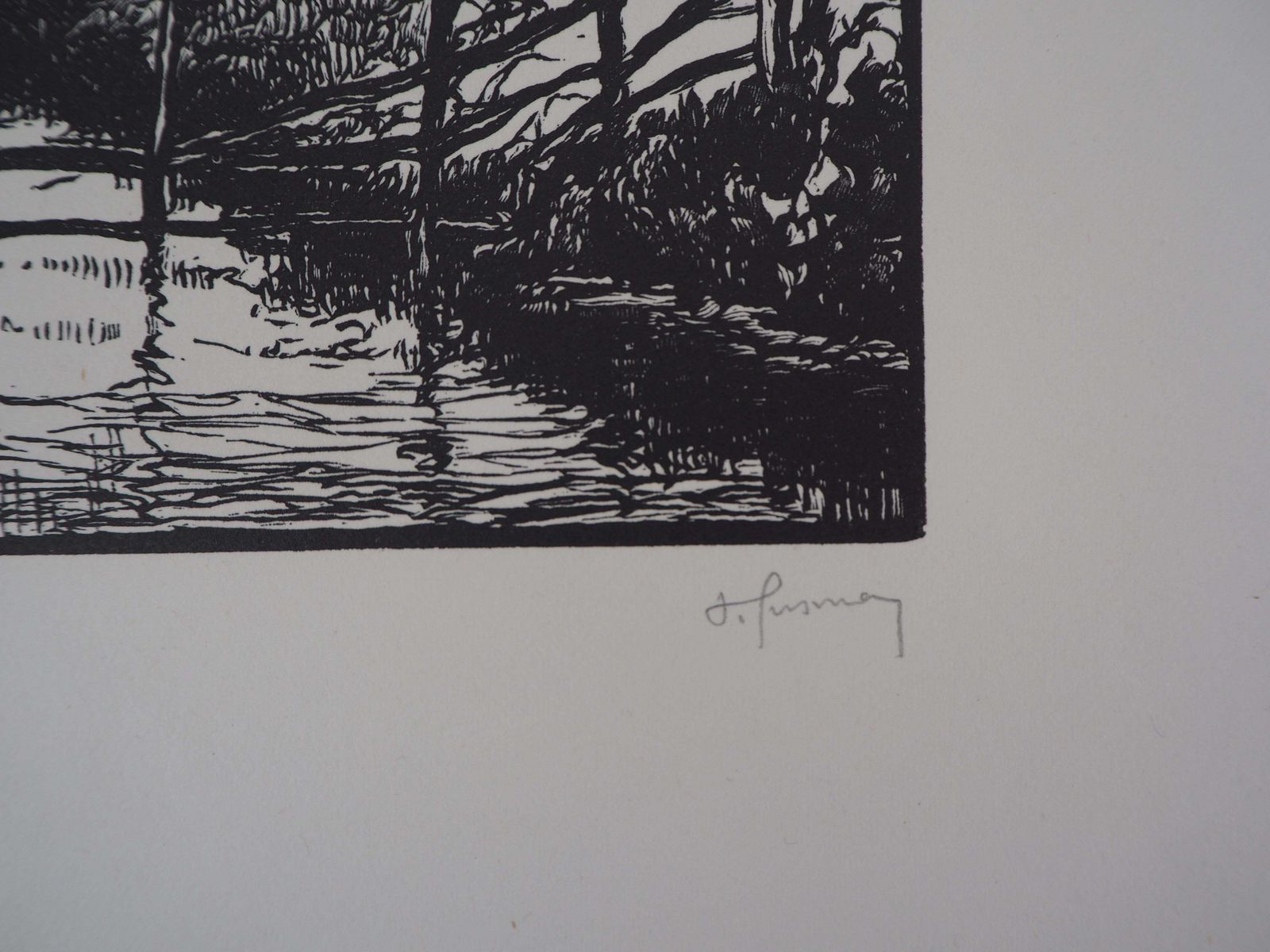 Pierre Gusmanitaly : Countryside Near Rome   Original Wooodcut, Handsigned1929 photo vinterior