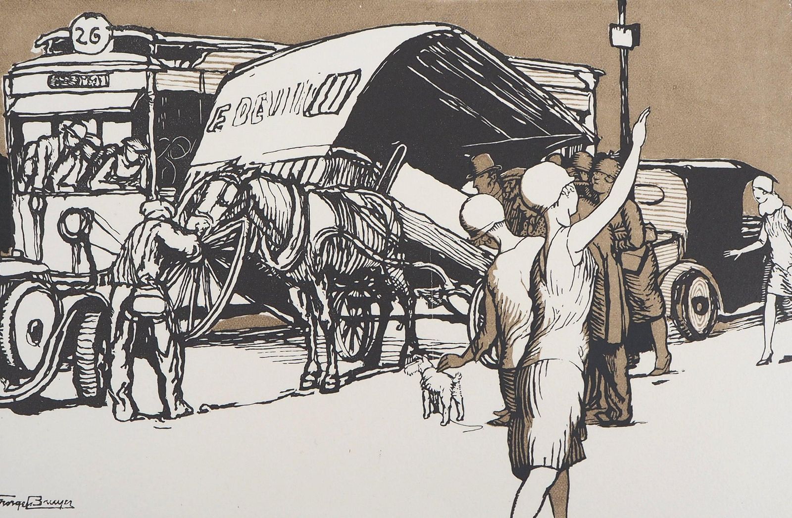 Georges Bruyerthe Carriage Accident   Original Wooodcut, Handsigned And Numbered / 1601929 photo for sale