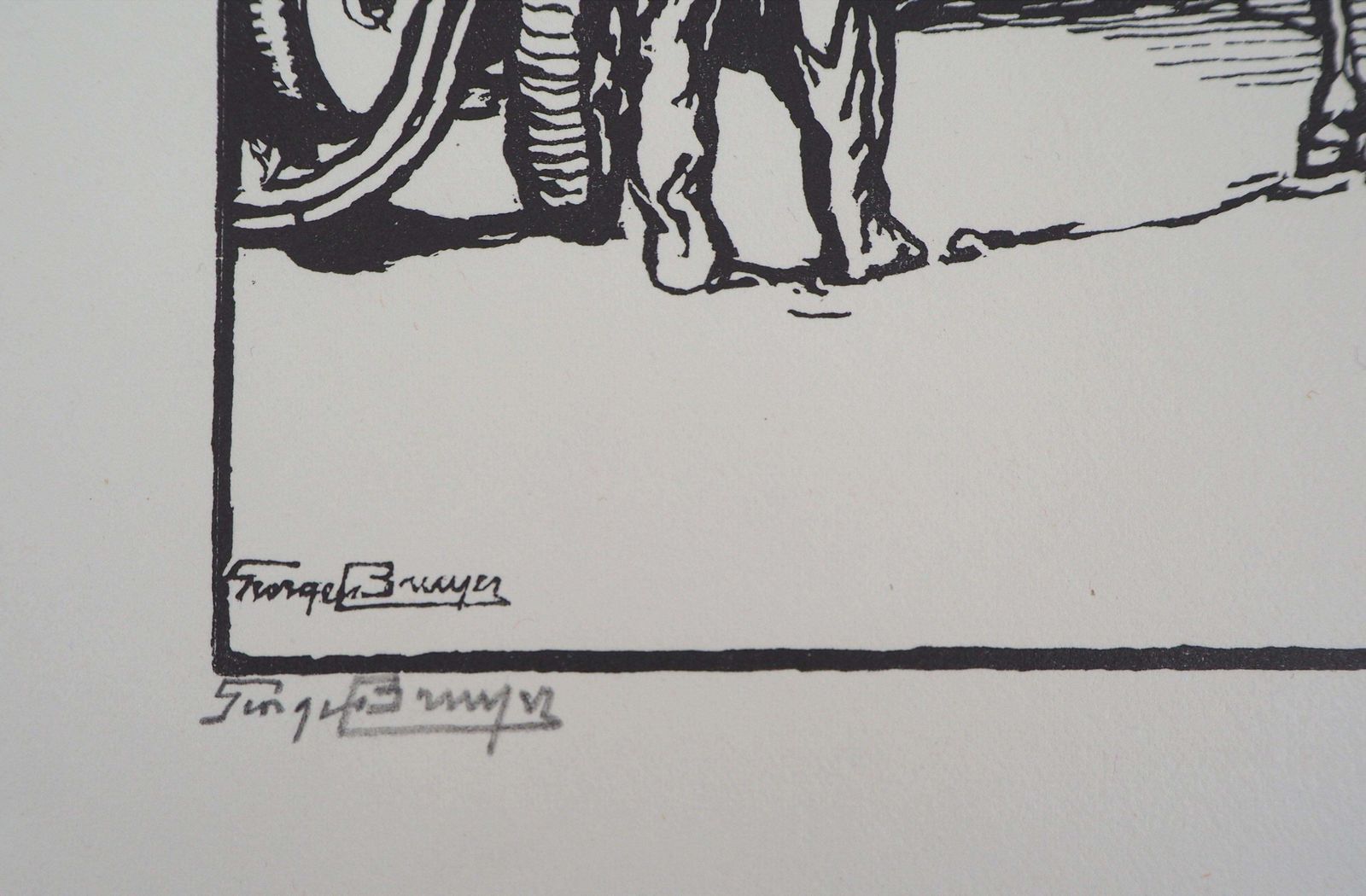 Georges Bruyerthe Carriage Accident   Original Wooodcut, Handsigned And Numbered / 1601929 photo 177.0