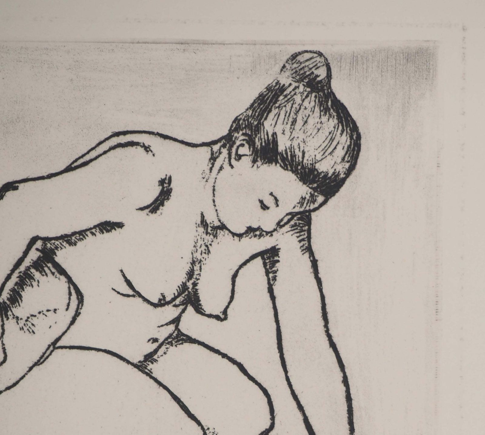 Suzanne Valadonnaked Woman In The Bath    Original Etching Signed (Petrides #E2)1932 photo vinterior