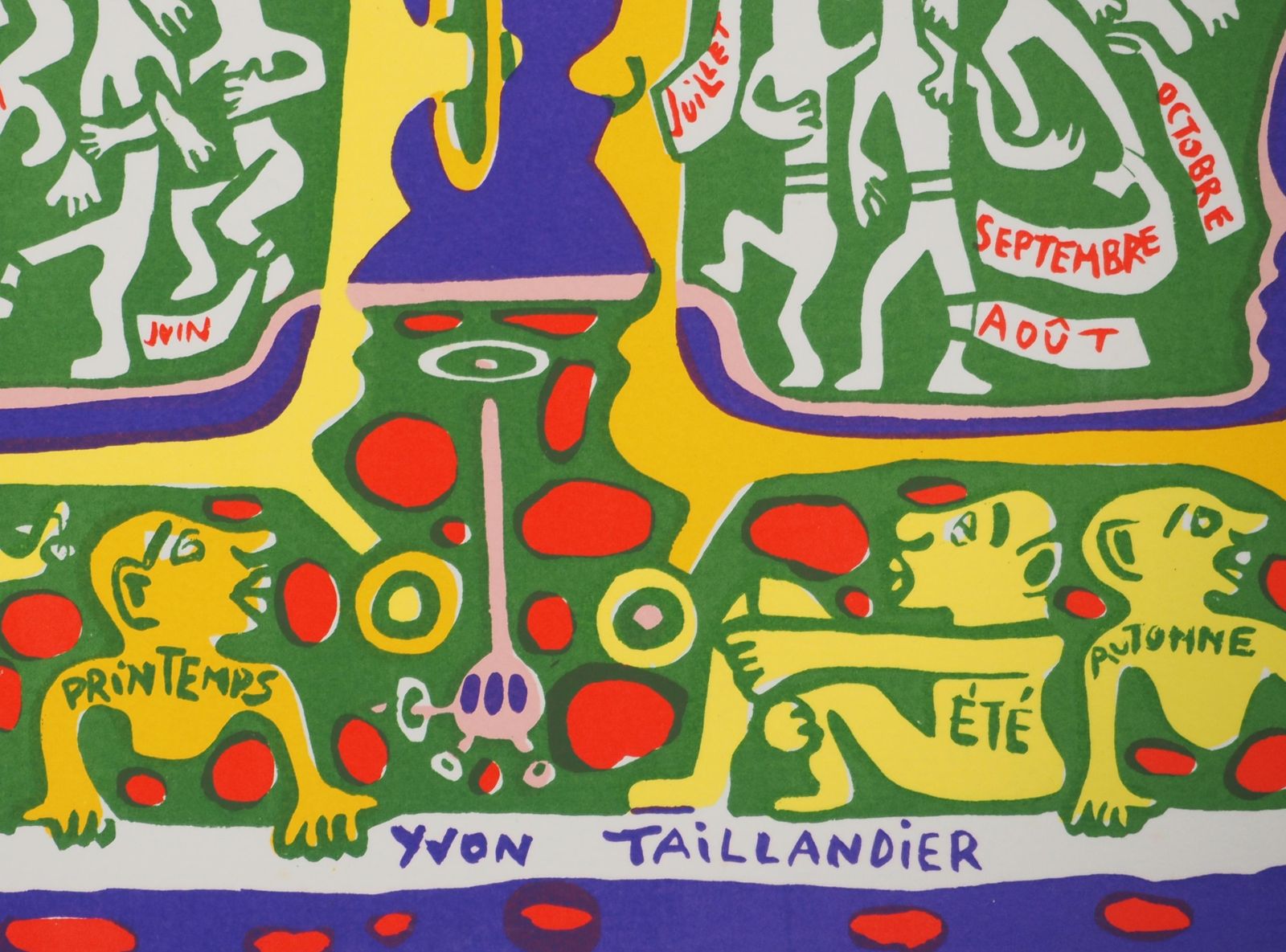 Yvon Taillandierfour Seasons 1988   Original Handsigned Screen Print1988 photo vinterior