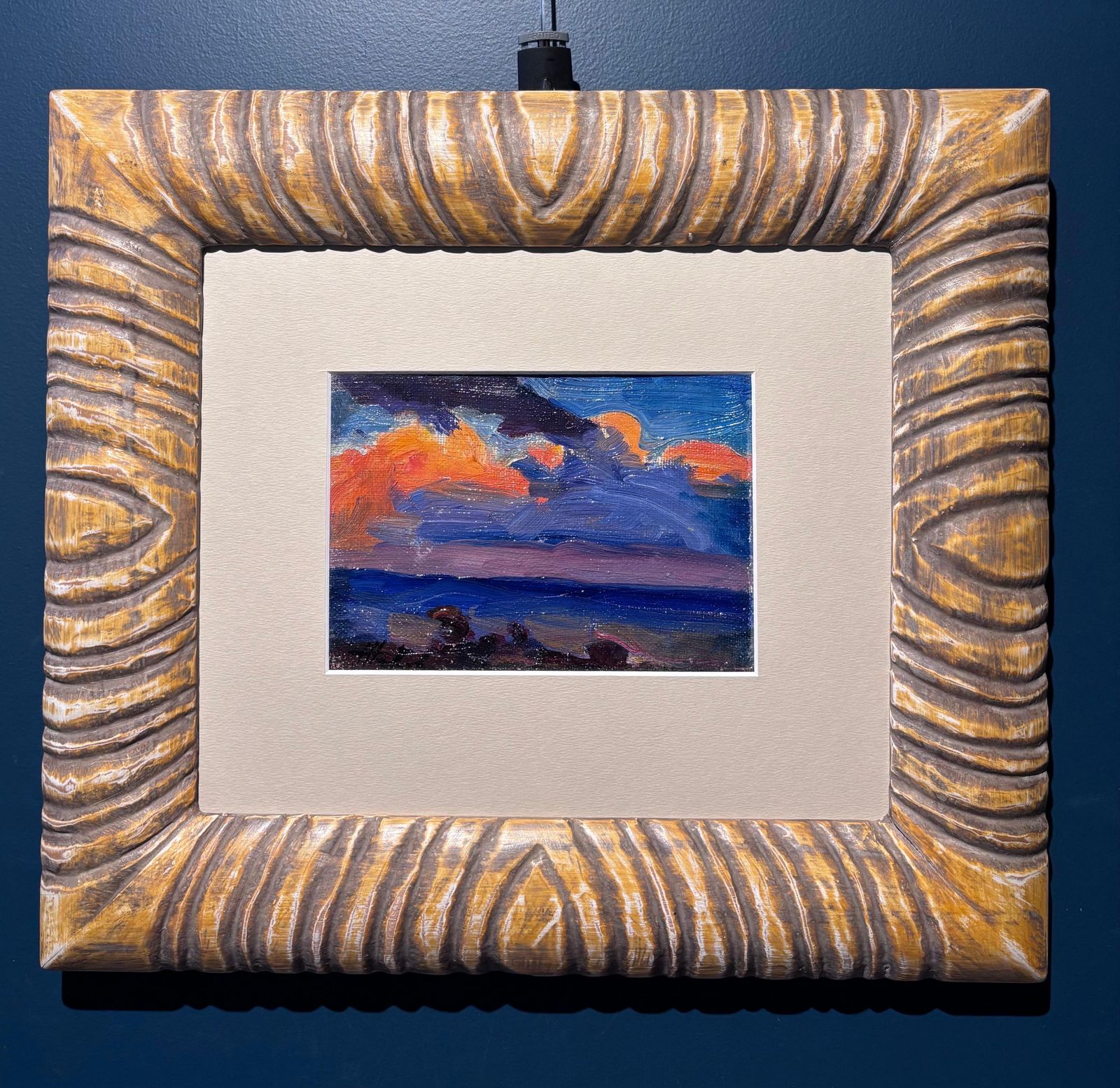 Vladimir Jukov" Nuvole Al Tramonto " Olio Cm. 17 X 13  19501950 photo for sale