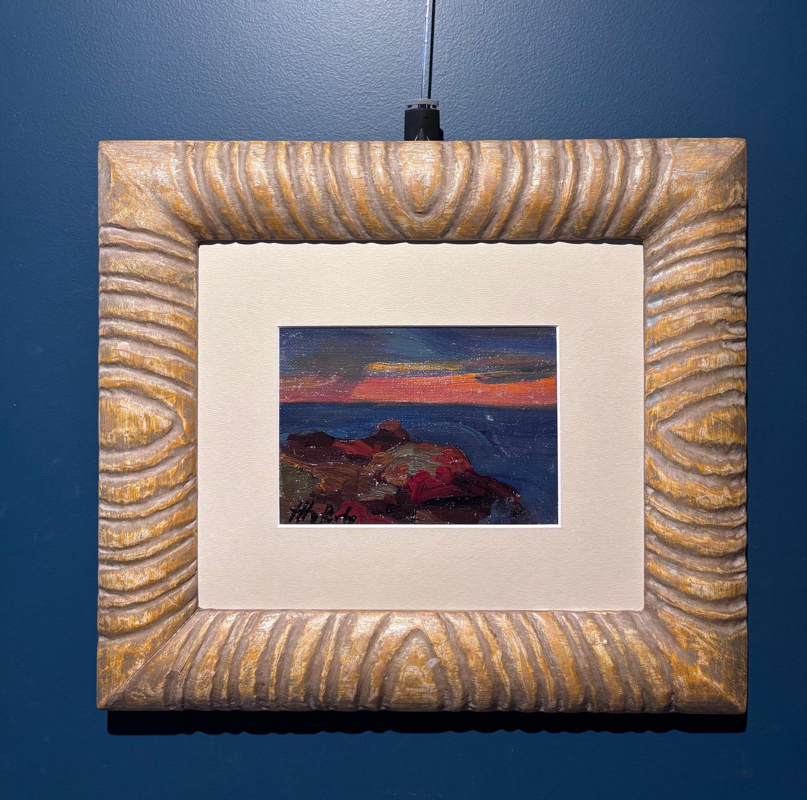 Vladimir Joukov"Tramonto" Olio Su Tela Cm. Q8 X 14  19501950 photo for sale