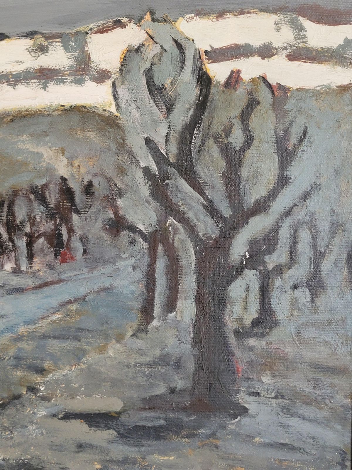 French Mountain Landscape Oil On Canvas. St Victoire At Twilight.. photo furniture