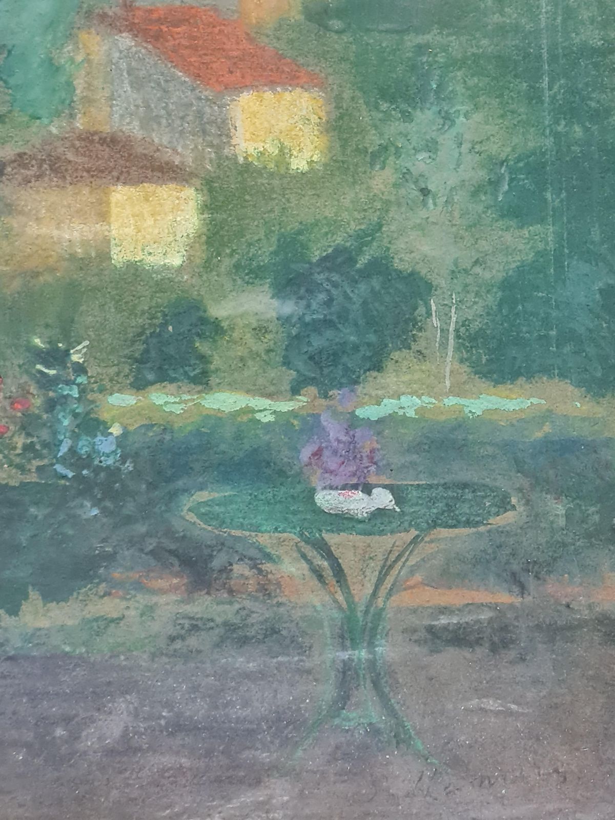Post Impressionist Garden View, Lady Picking Flowers, Circle Of Edouard Vuillard1920s photo buy