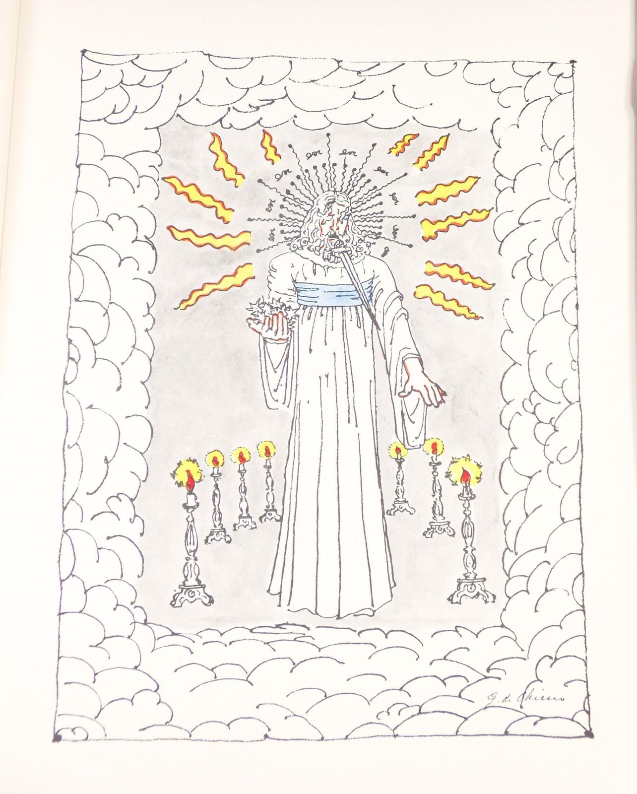 photo furniture Apocalypse Of S. John With 22 Drawings By Giorgio De Chirico, Autographed