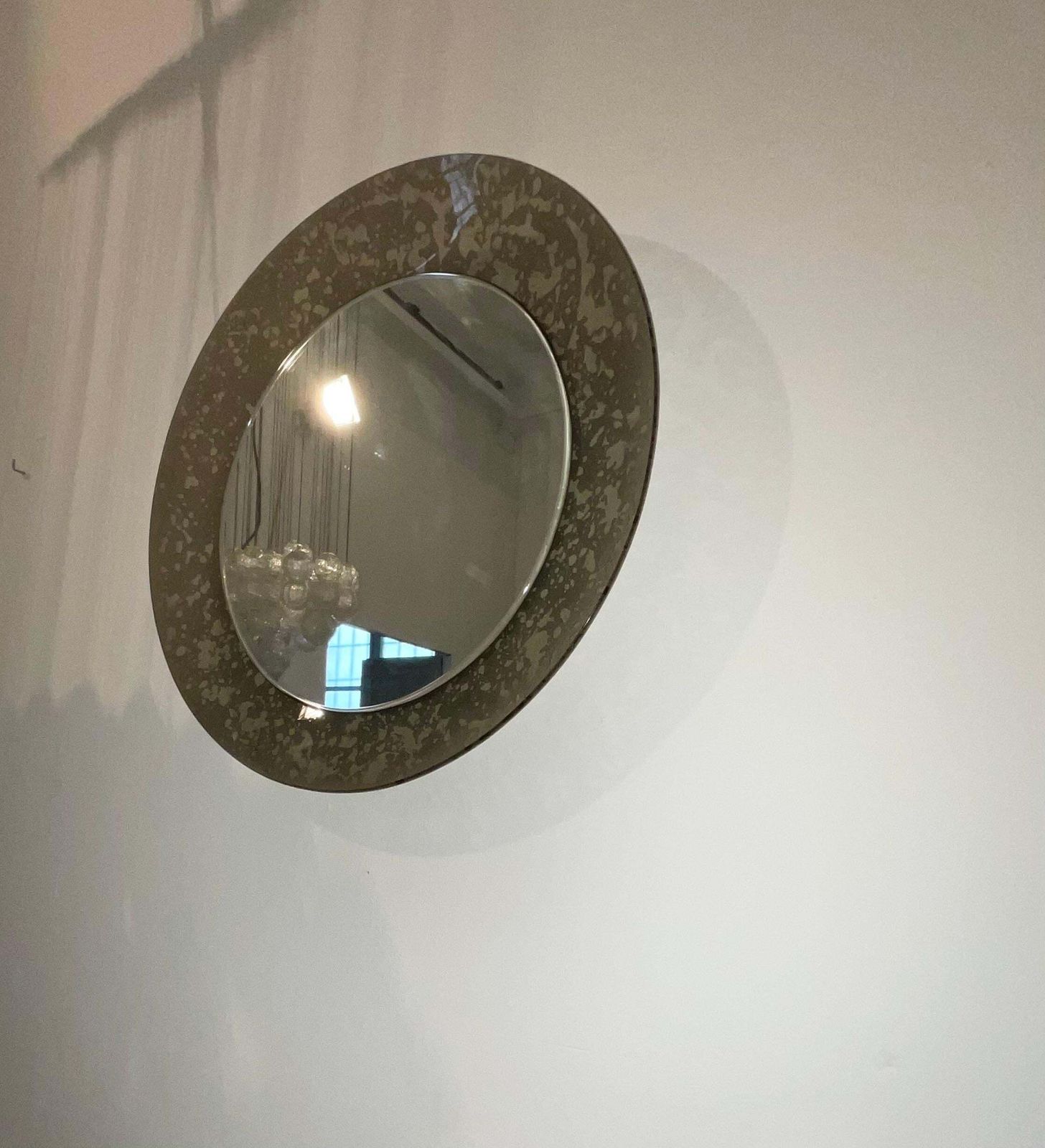 Home Decor Fontanarte   Erwing Burger   Hanging Mirror   Curved And Etched Glass. photo