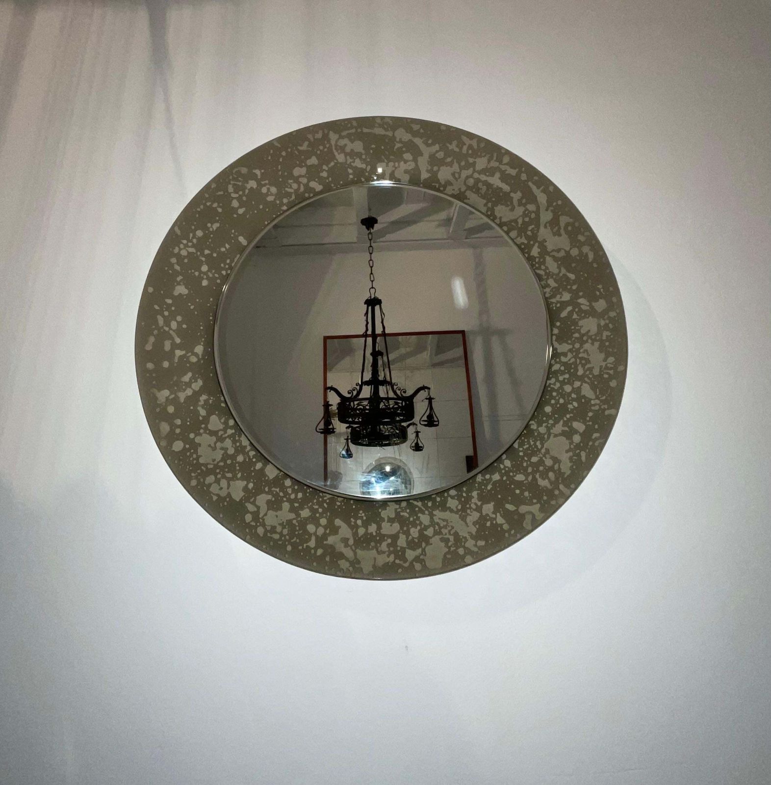 photo buy Fontanarte   Erwing Burger   Hanging Mirror   Curved And Etched Glass.