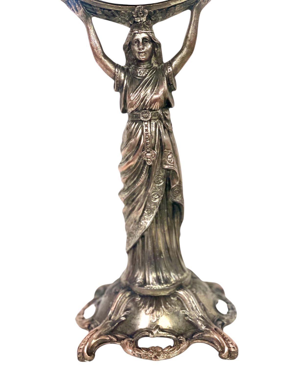 19th Century Silvered Bronze Table Psyche Mirror photo furniture