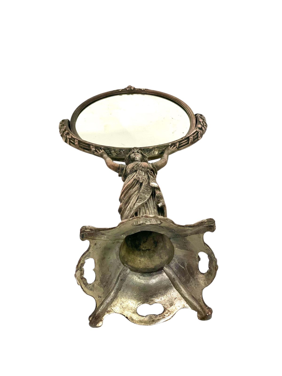 photo buy 19th Century Silvered Bronze Table Psyche Mirror