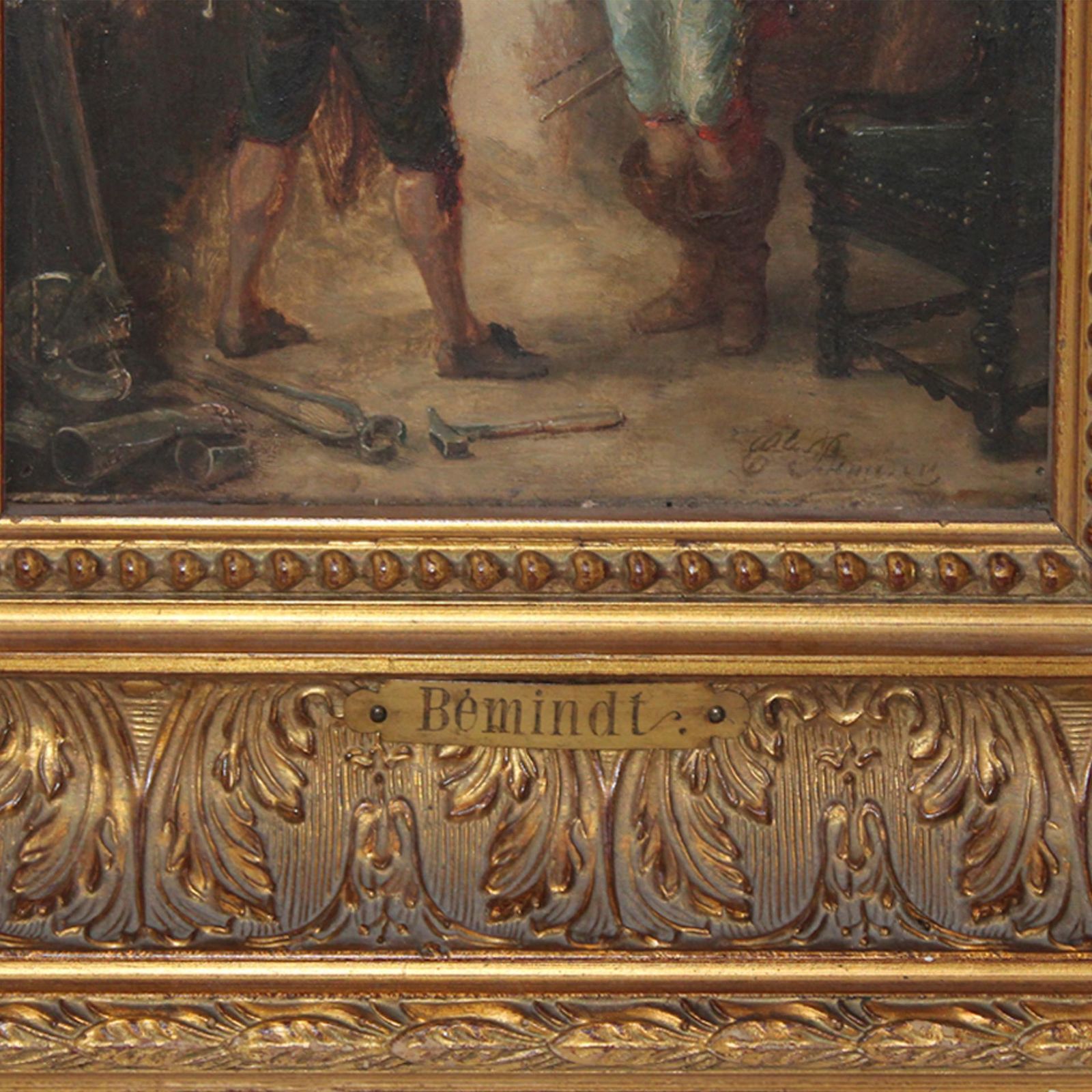 photo furniture Late 19th Century Oil On Canvas Diptych Painted By émile Bemindt