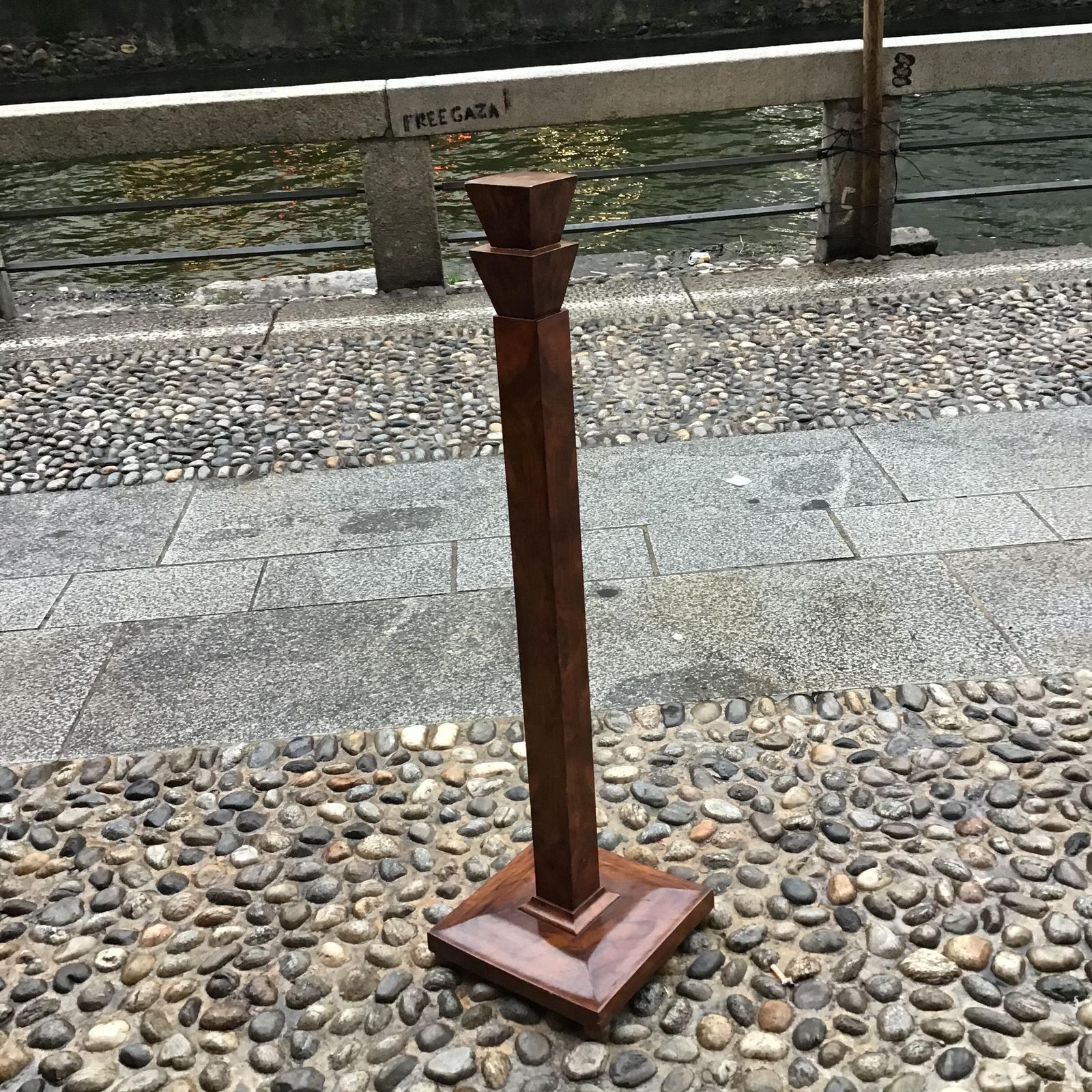 Home Decor Osvaldo Borsani Column / Pedestal Walnut Burl 1935 Italy photo