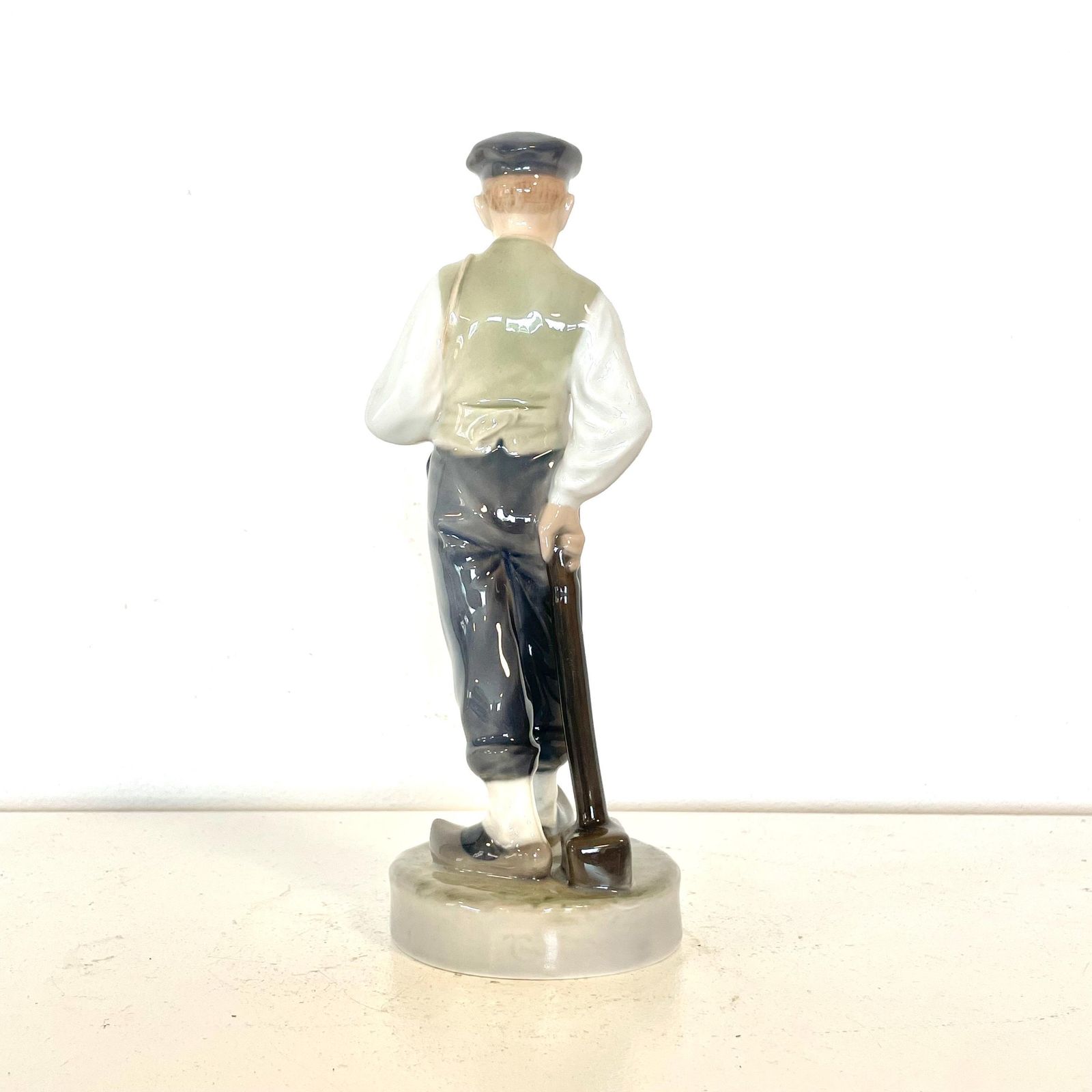 Royal Copenhagen Porcelain Figurine Of Boy Sentry With Hammet In Exquisite Glaze Designed By Christian Thomsen In 1904 photo Home Decor