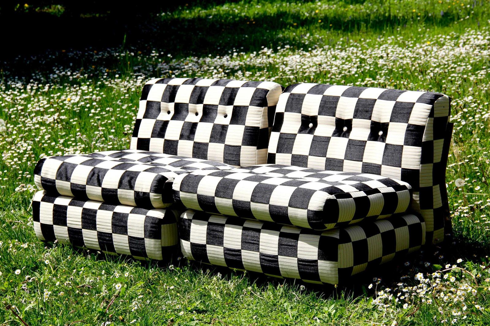 Scacco Matto, Vintage Modular Amanta Sofa Couch By M.Bellini For B&B, Italy, 1979 photo for sale