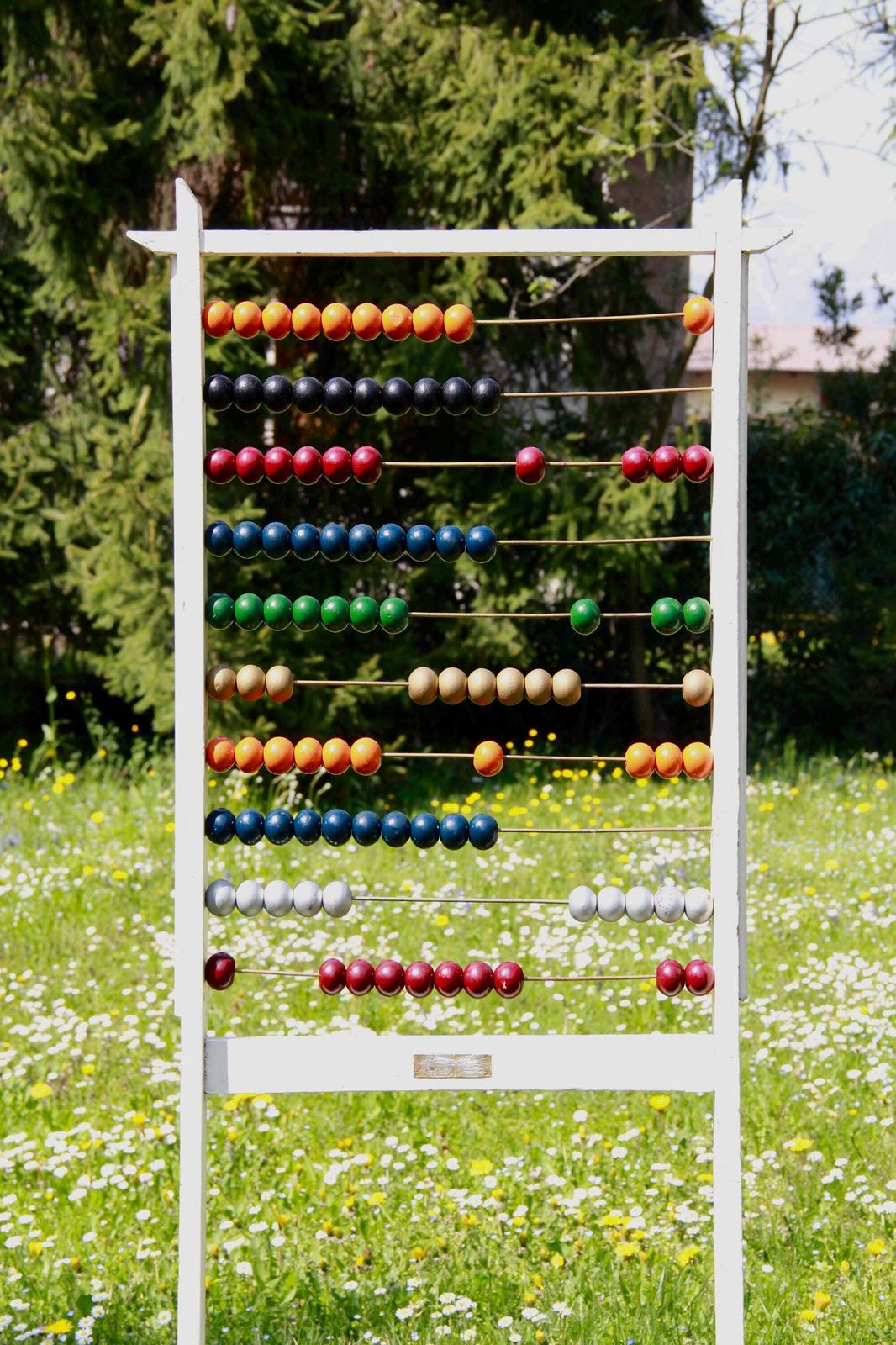 Pallottoliere, Antique Mid Century School Standing Abacus, Italy, 1930s photo Home Decor