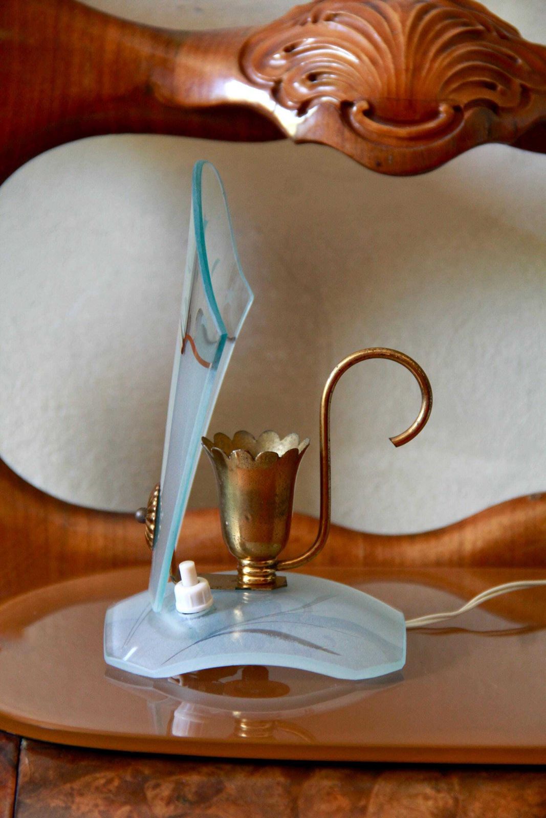 Astri, Antique Midcentury Bedside Table Lamps, Set Of 2, Italy, 1940s photo buy