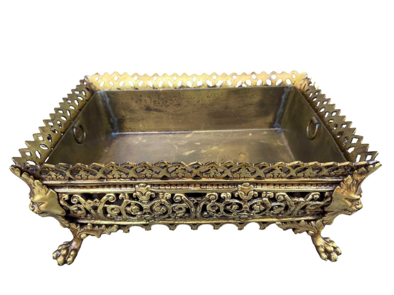 Antique French Gilt Bronze Jardinière, Circa 1920 Centerpiece, Gift For Her photo 906.0
