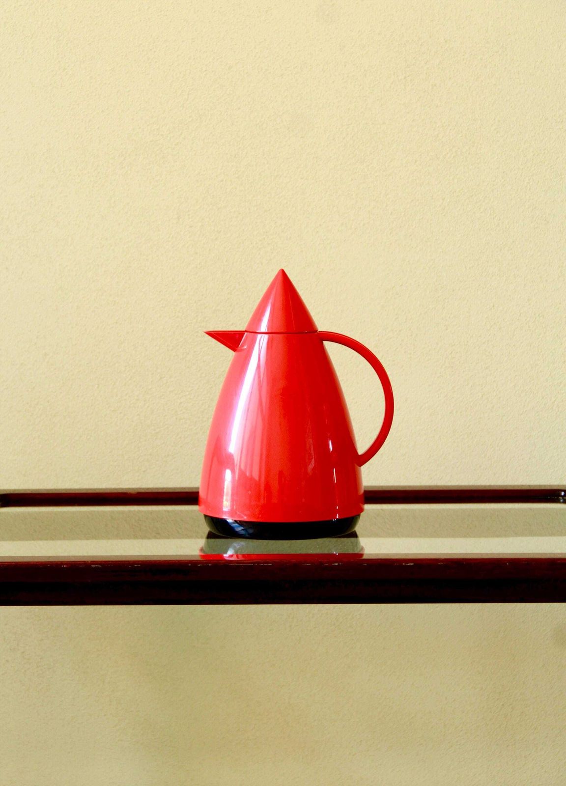 Vulcano, Vintage Memphis Design Red Thermos / Vacuum Flask For Coffee Or Tea By Emsa Brasil, 1980s photo for sale