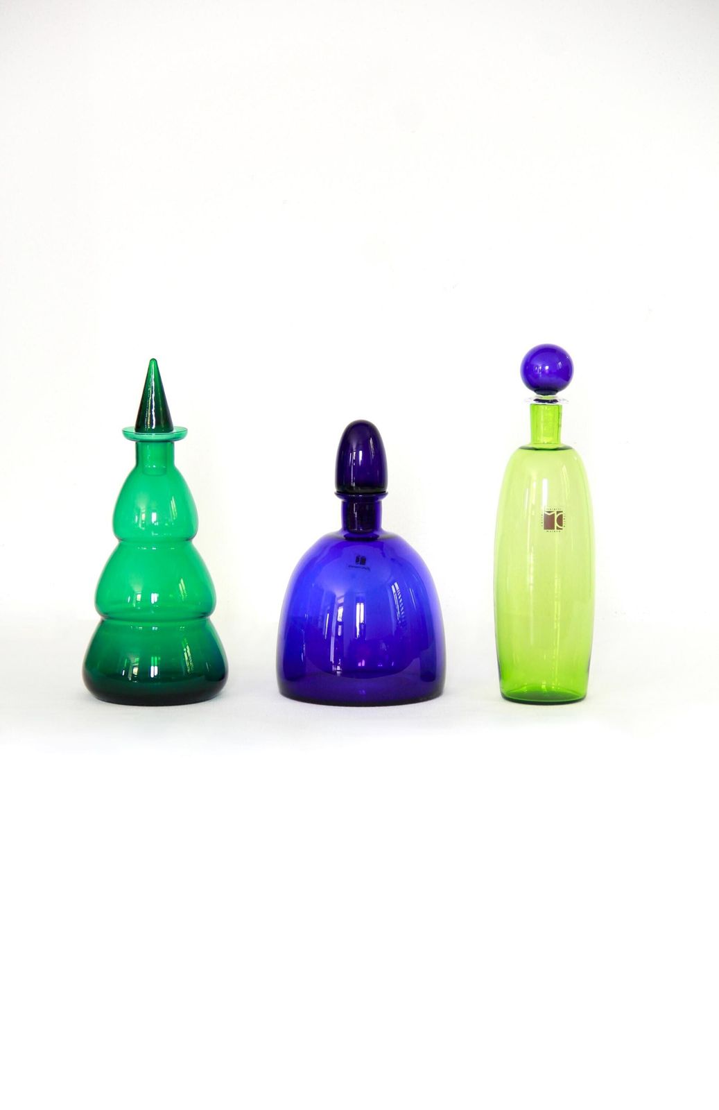 Bottiglie, Vintage Collectible Murano Art Glass Bottle / Decanter By Carlo Moretti, Italy, 1980s photo furniture